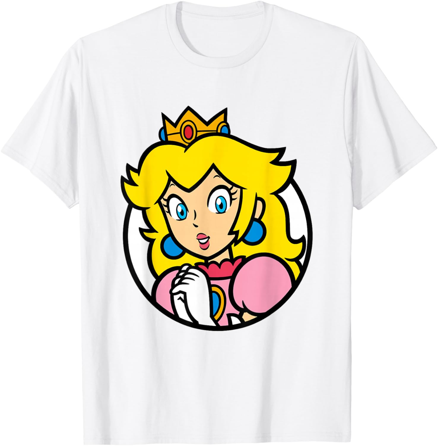 Super Mario Bros Princess Peach Portrait T-Shirt for Fans and Gamers - 24