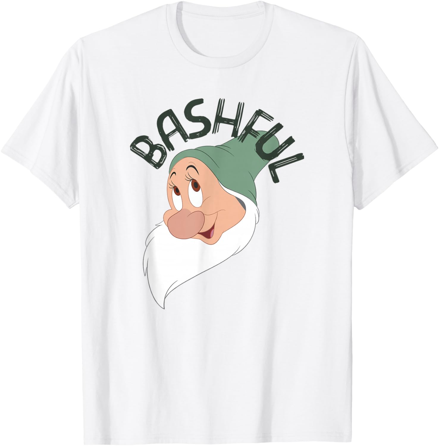Disney Snow White Bashful Big Face T-Shirt for Kids and Adults - 11