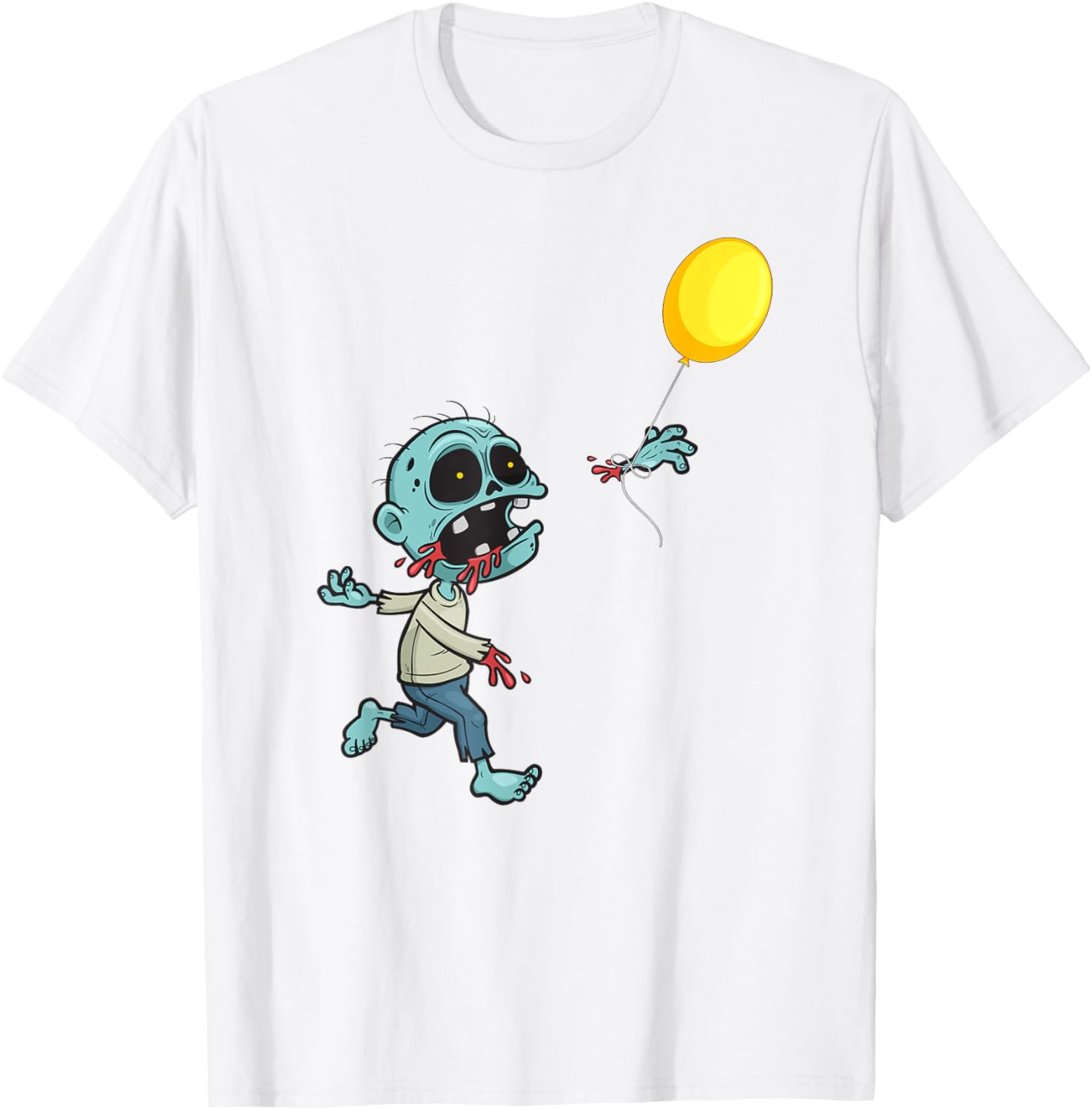 Cute Zombie Birthday Balloon T-Shirt for Kids and Boys Fun Apparel - 9