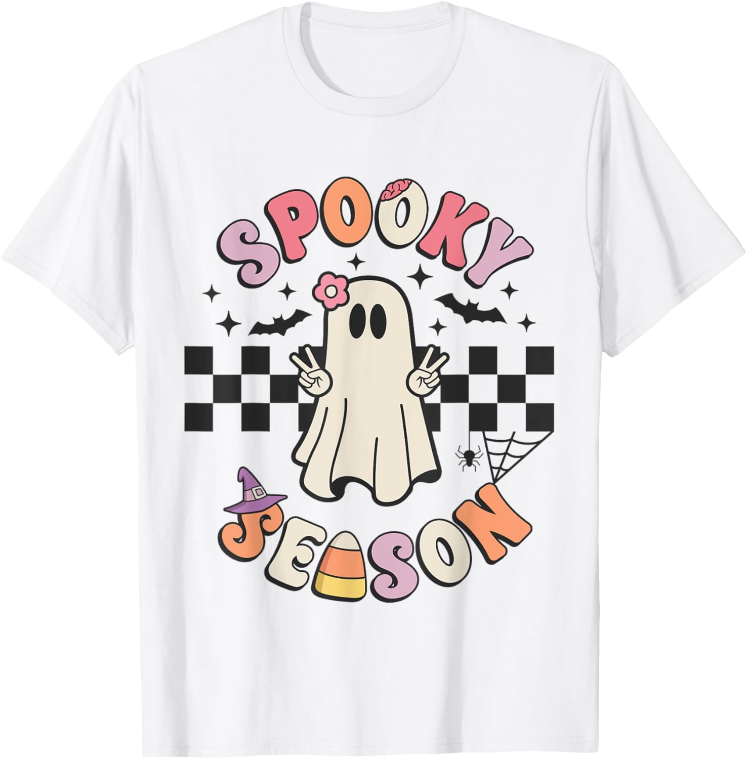Spooky Season Ghost T-Shirt for Girls – Cute Halloween Apparel - 4