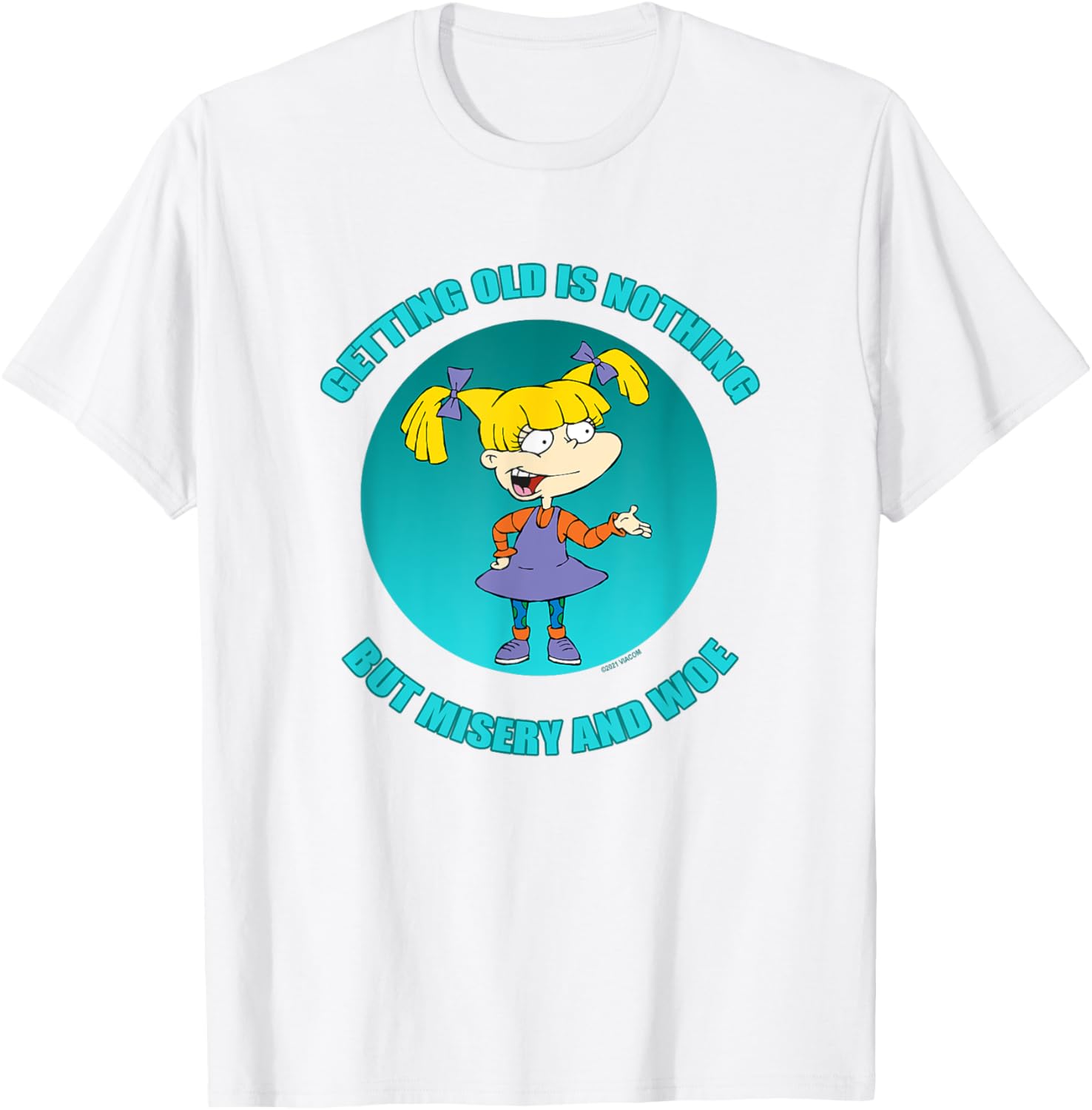 Mademark Rugrats Angelica Getting Old T-Shirt for Fun Retro Style - 1
