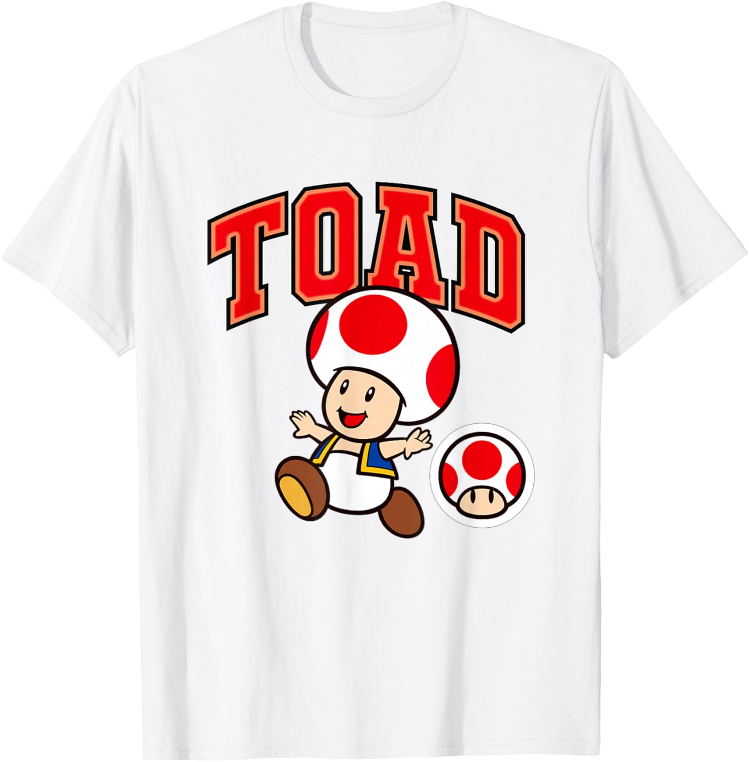 Super Mario Toad Collegiate Style T-Shirt for Fun Gaming Fashion - 11