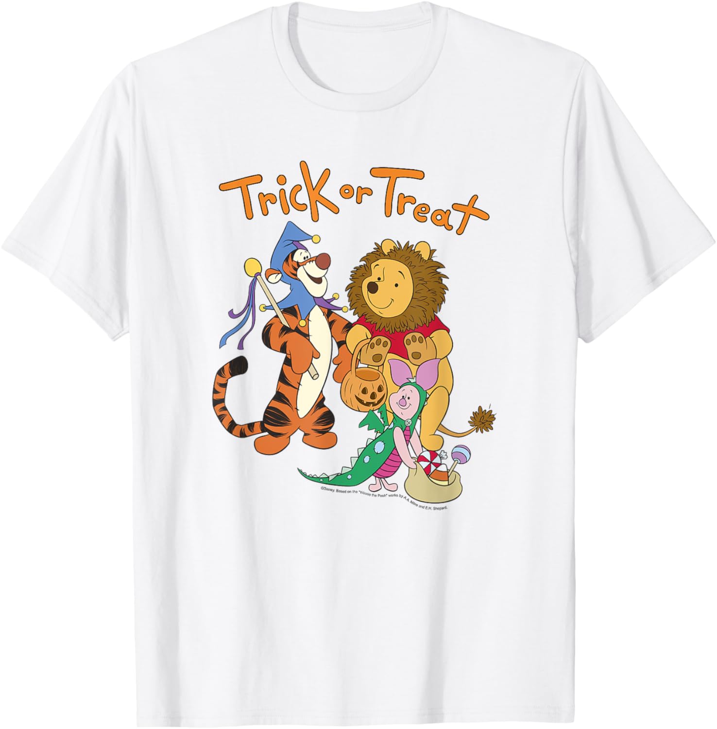 Disney Winnie The Pooh Halloween Group Shot Trick or Treat T-Shirt - 7