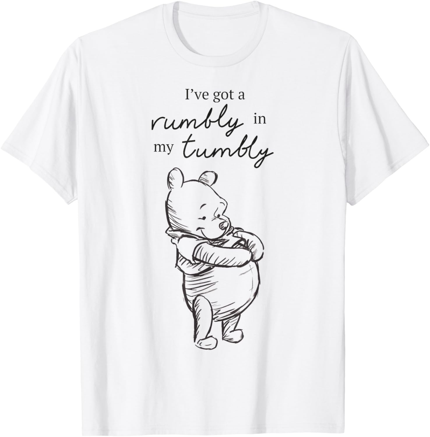 Disney Winnie The Pooh Rumbly Tummy Logo T-Shirt for Kids and Adults - 10