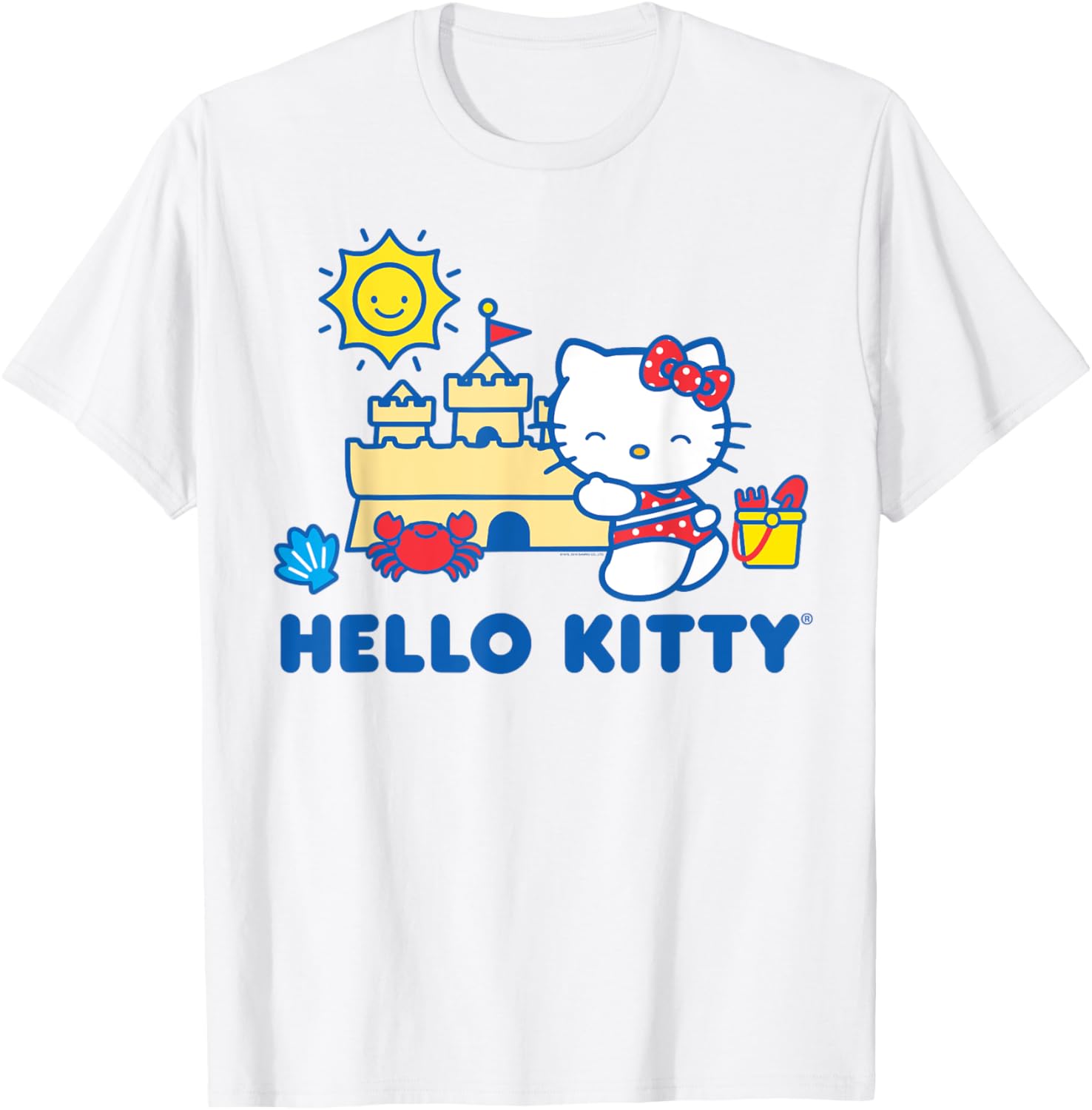 Hello Kitty Summer Sandcastle T-Shirt for Beach Fun and Playful Style - 5