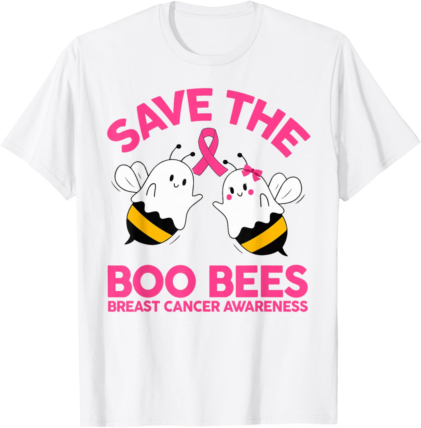 Save The Boobees Breast Cancer Halloween T-Shirt for Women - 8
