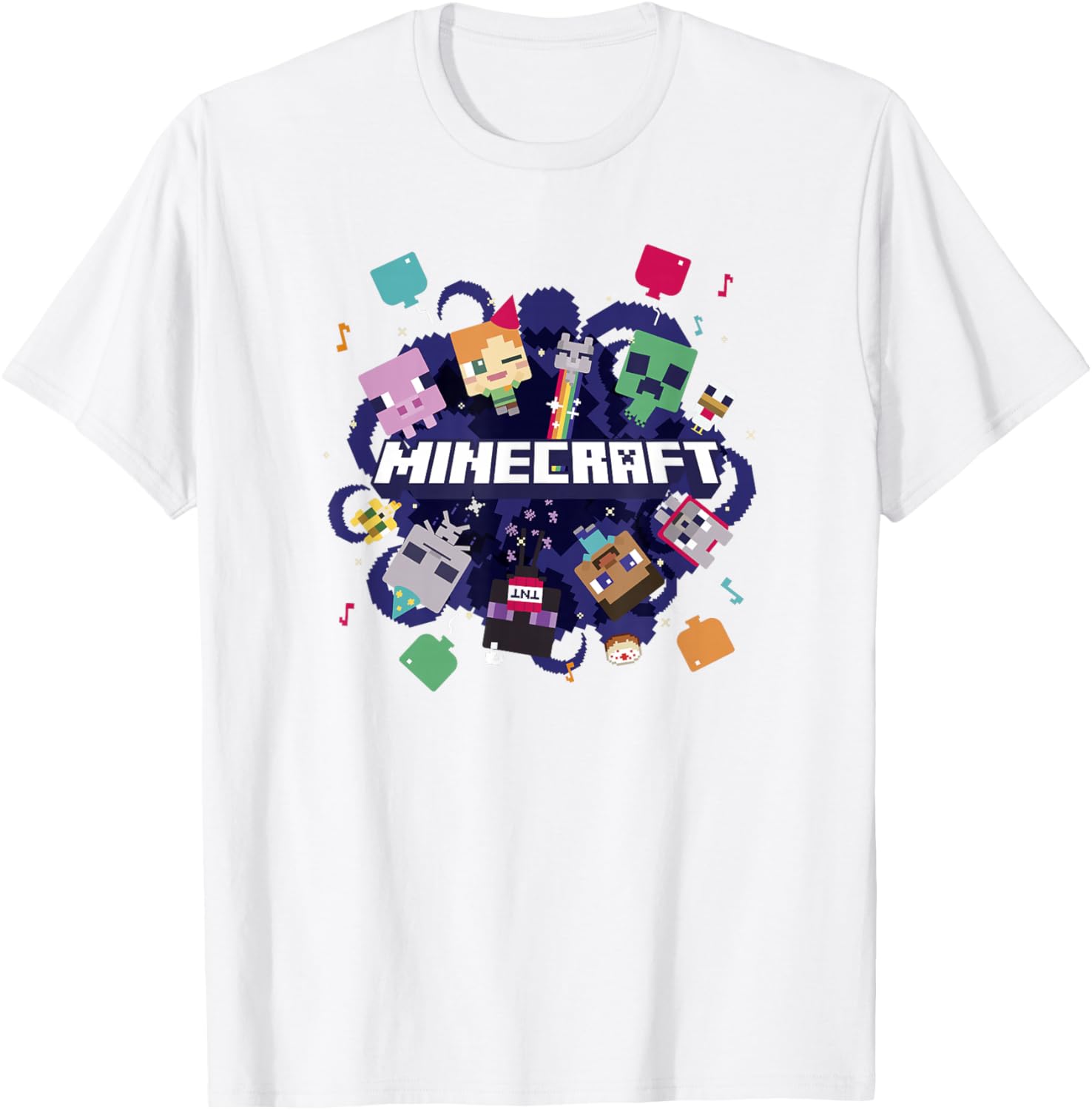 Minecraft Chibi Mobs Party Celebration T-Shirt for Fun Fans - 2