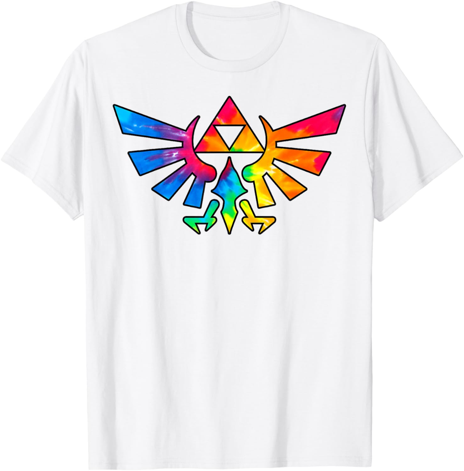 Triforce Symbol Tie Dye T-Shirt for Legend of Zelda Fans - Vibrant Design - 4