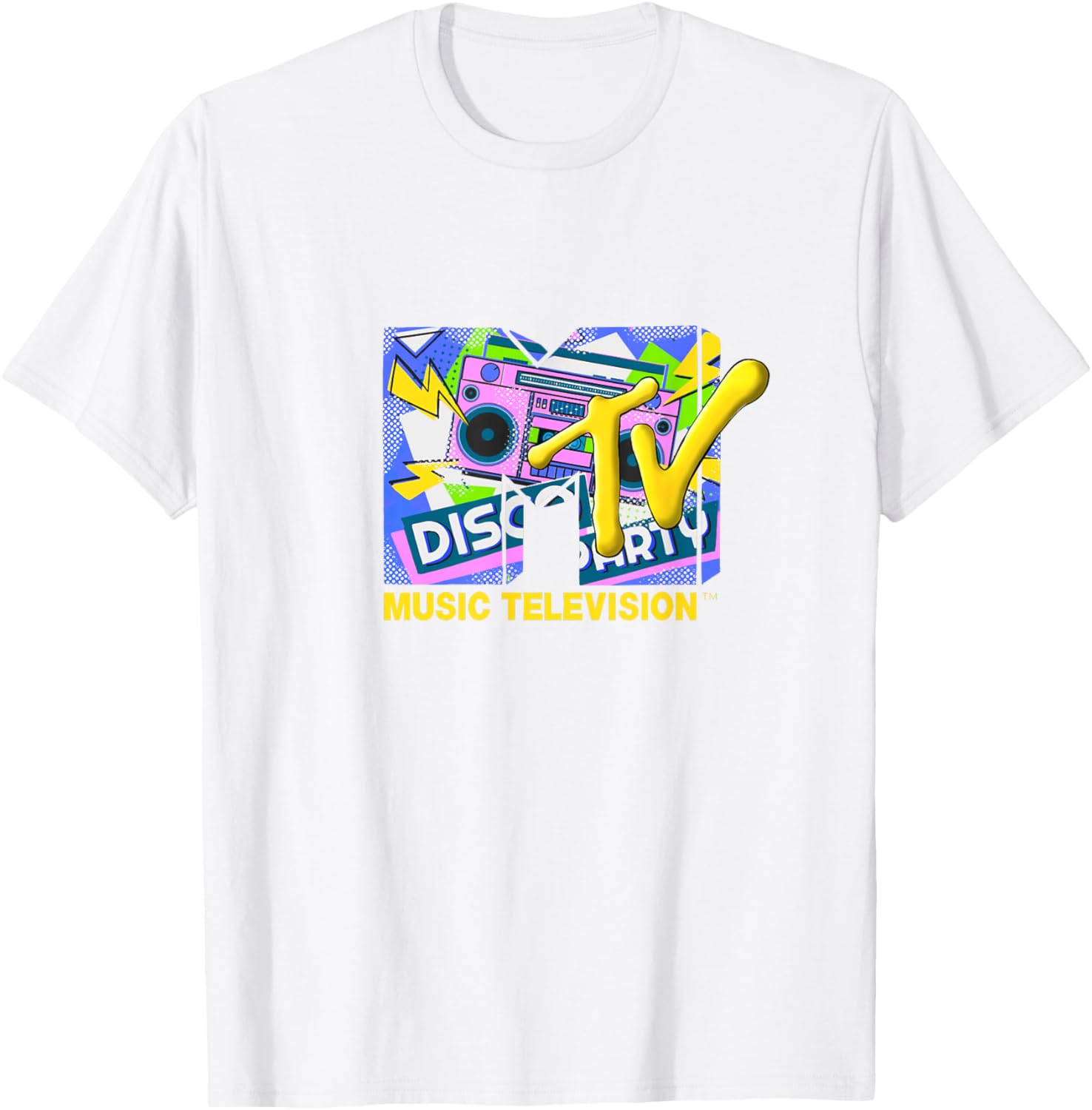 Mademark x MTV Disco Party T-Shirt with Official Logo and Ghettoblaster - 11