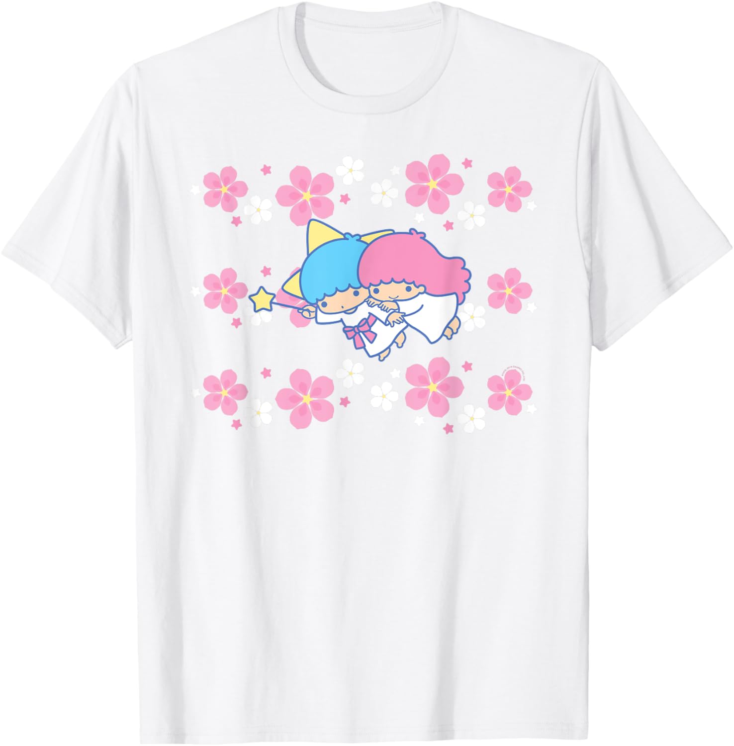 Little Twin Stars Tropical Flowers T-Shirt for Casual Style and Fun Fashion - 17