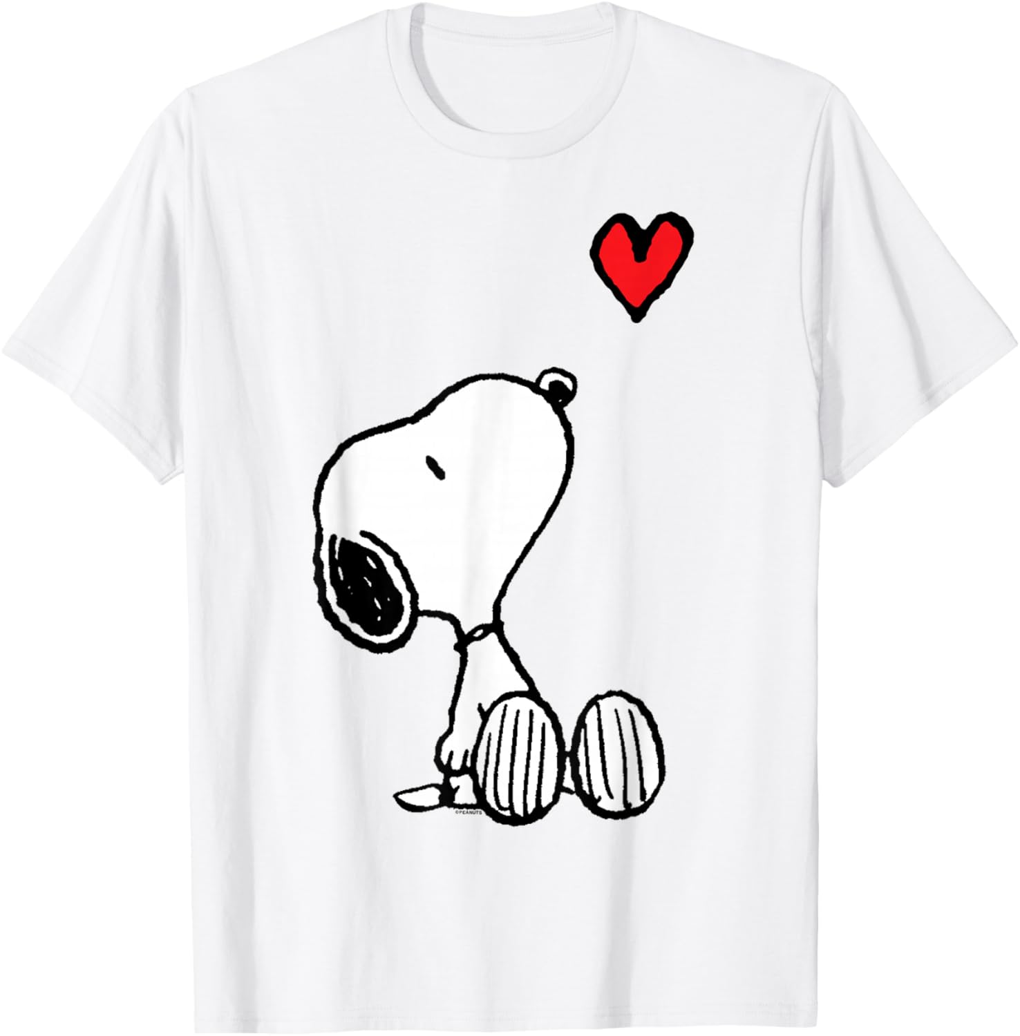 Peanuts Snoopy Heart Sitting T-Shirt for Fun and Stylish Outfits - 13