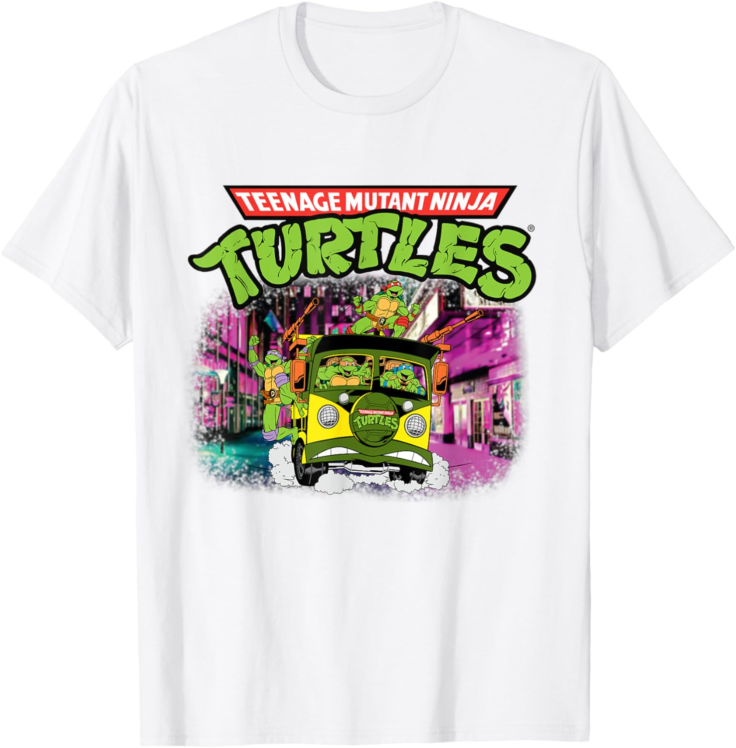 Mademark x TMNT Classic Bus T-Shirt for Teenage Mutant Ninja Turtles Fans - 2