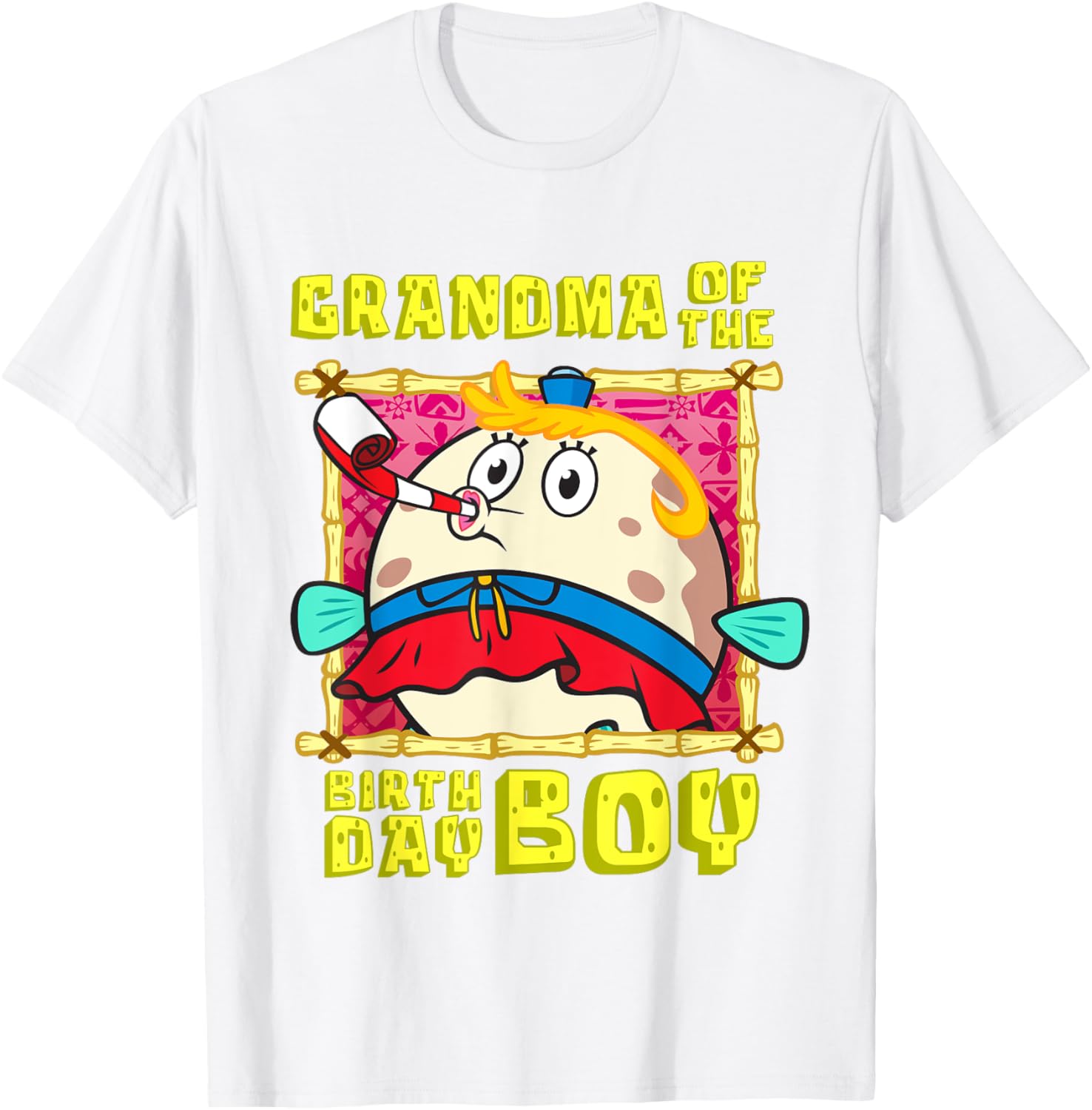 Mademark SpongeBob Mrs Puff Grandma Birthday Boy T-Shirt for All Ages - 3