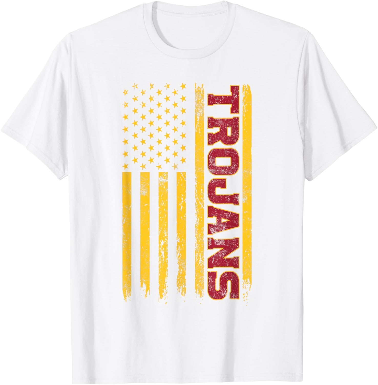 USC Trojans American Flag T-Shirt for Sports Fans and Outdoors Fun - 12