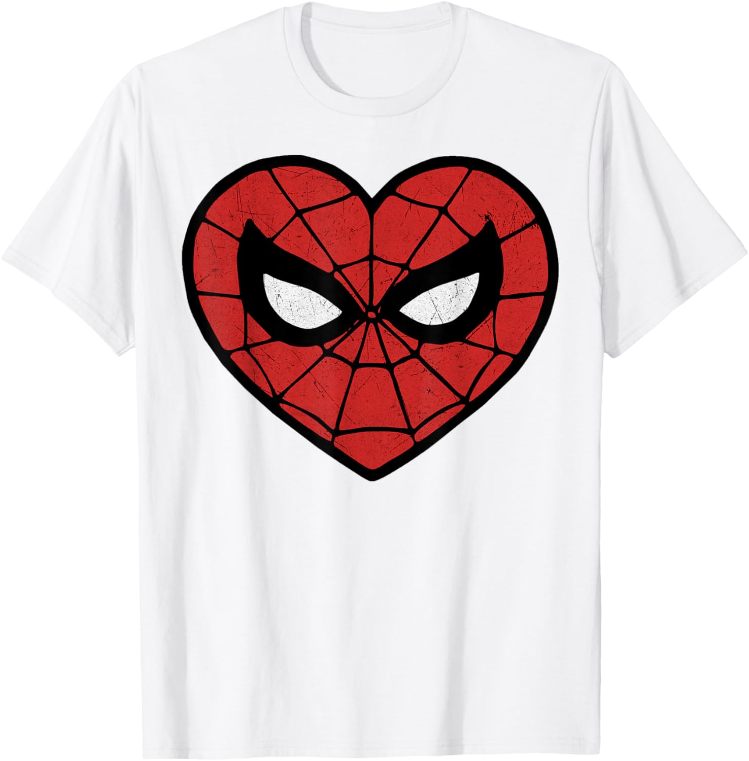 Marvel Spider-Man Valentine's Heart Logo T-Shirt for Fans and Lovers - 1