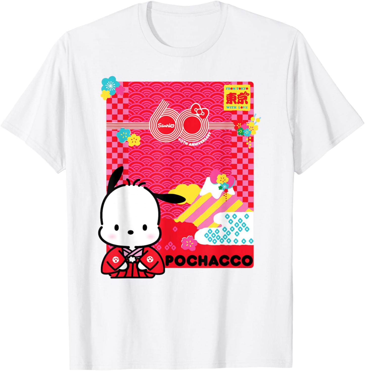 Pochacco Sanrio 60th Anniversary T-Shirt for Kids and Adults - 16