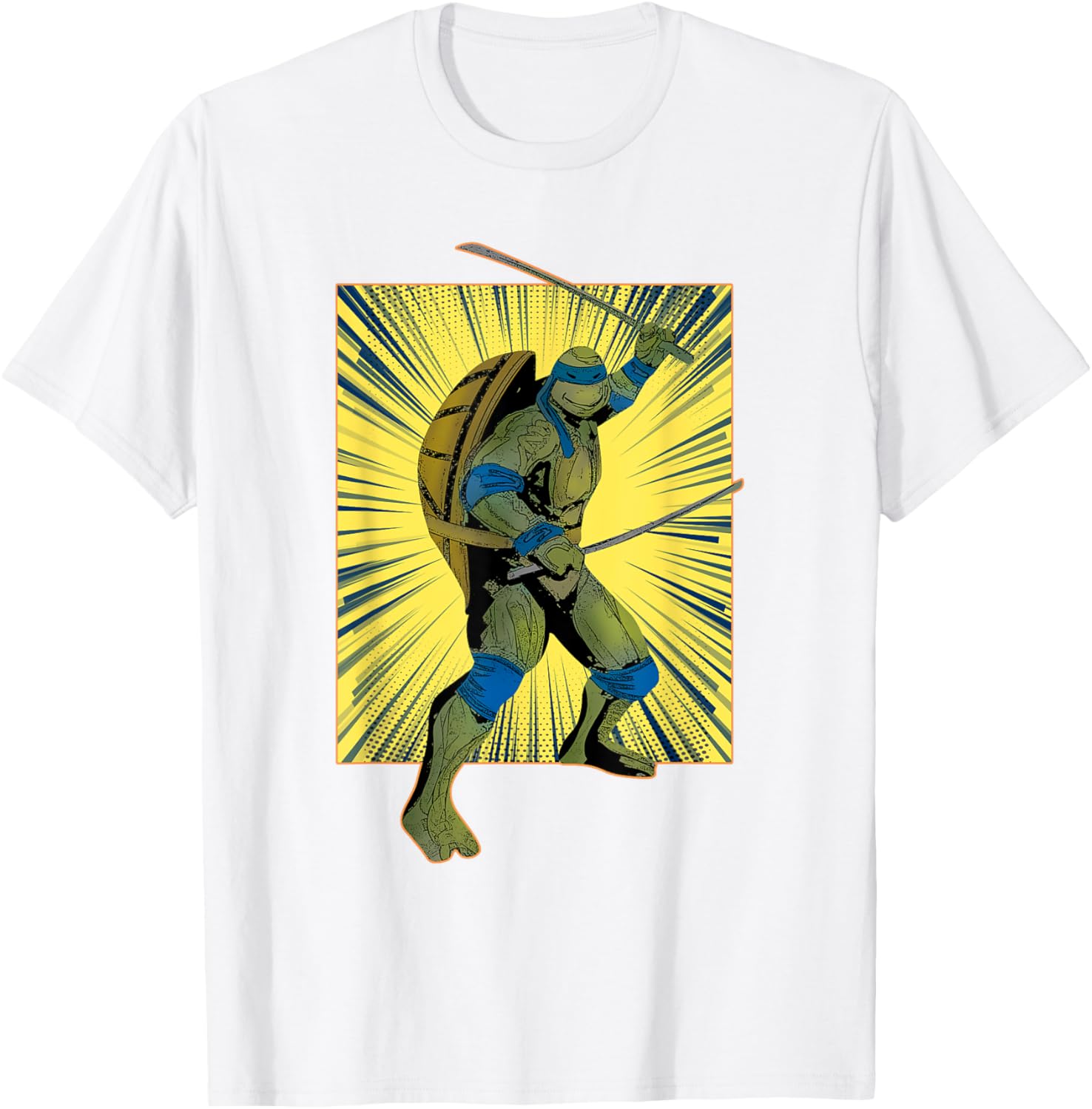 Mademark Teenage Mutant Ninja Turtles Leonardo Retro Burst T-Shirt - 5