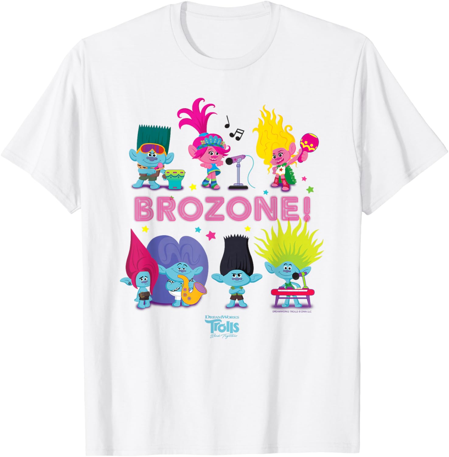 DreamWorks Trolls Band Together BroZone Poppy and Viva Cute T-Shirt - 1
