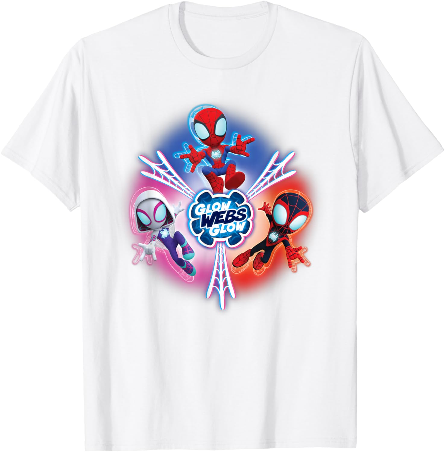 Marvel Spidey and Friends Glow Webs T-Shirt for Kids and Fans - 28
