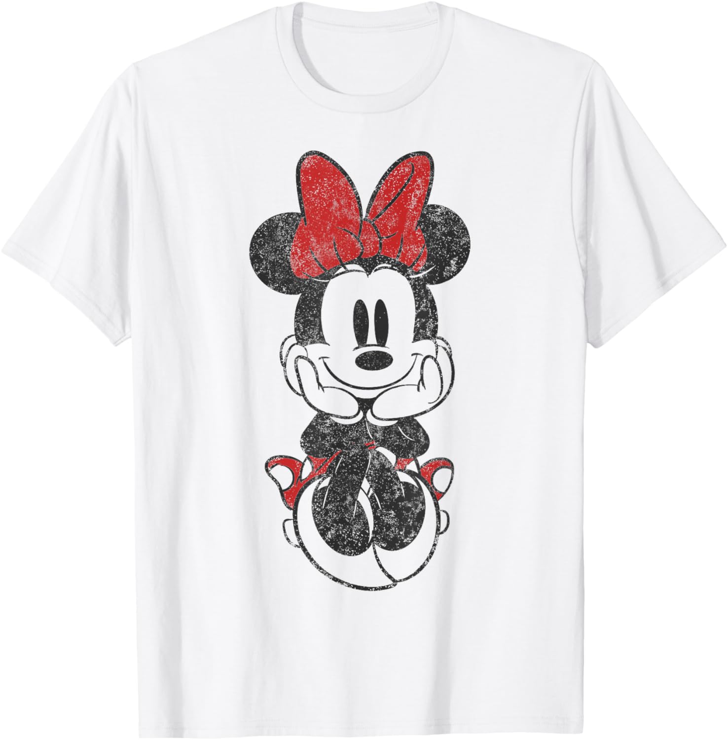 Vintage Minnie Mouse Sitting T-Shirt Featuring Disney Mickey And Friends - 3