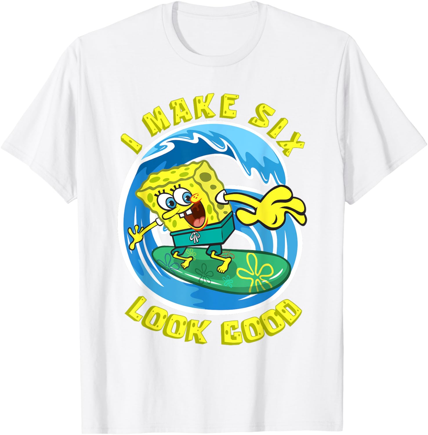 Mademark SpongeBob SquarePants 6th Birthday T-Shirt for Kids Fun Gift - 7