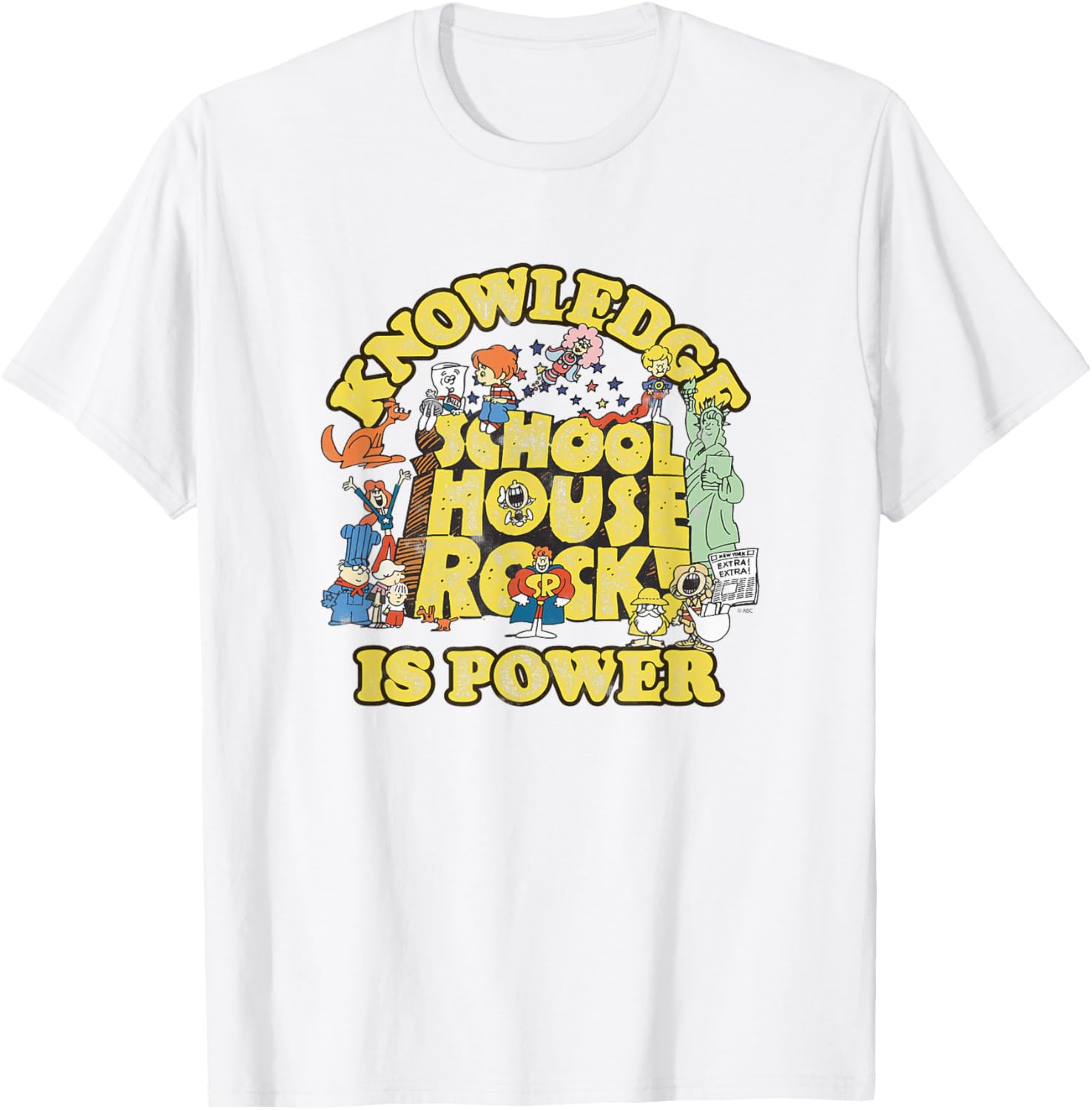 Ripple Junction Schoolhouse Rock Knowledge Is Power T-Shirt for Fans - 5