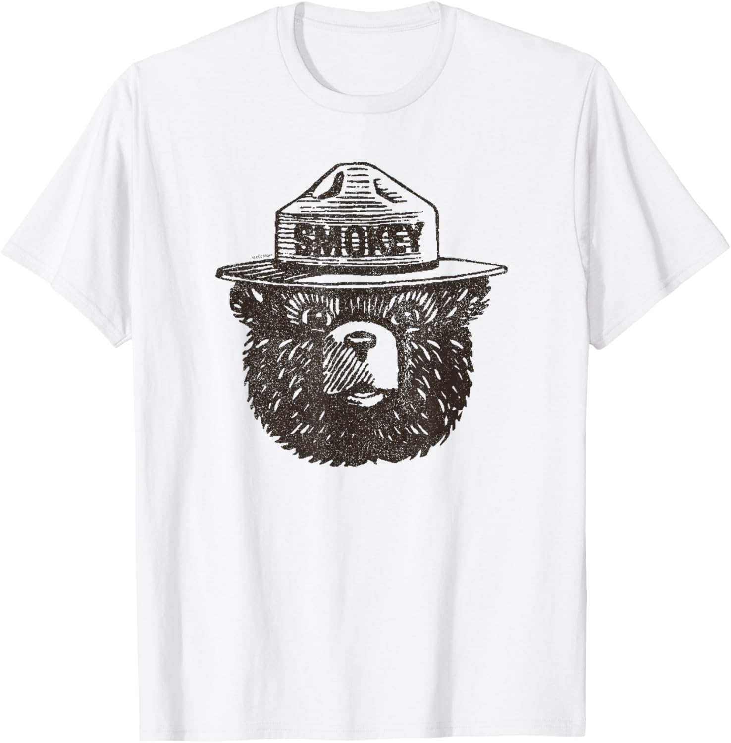 Smokey Bear Portrait T-Shirt for Nature Lovers and Wildlife Fans - 5
