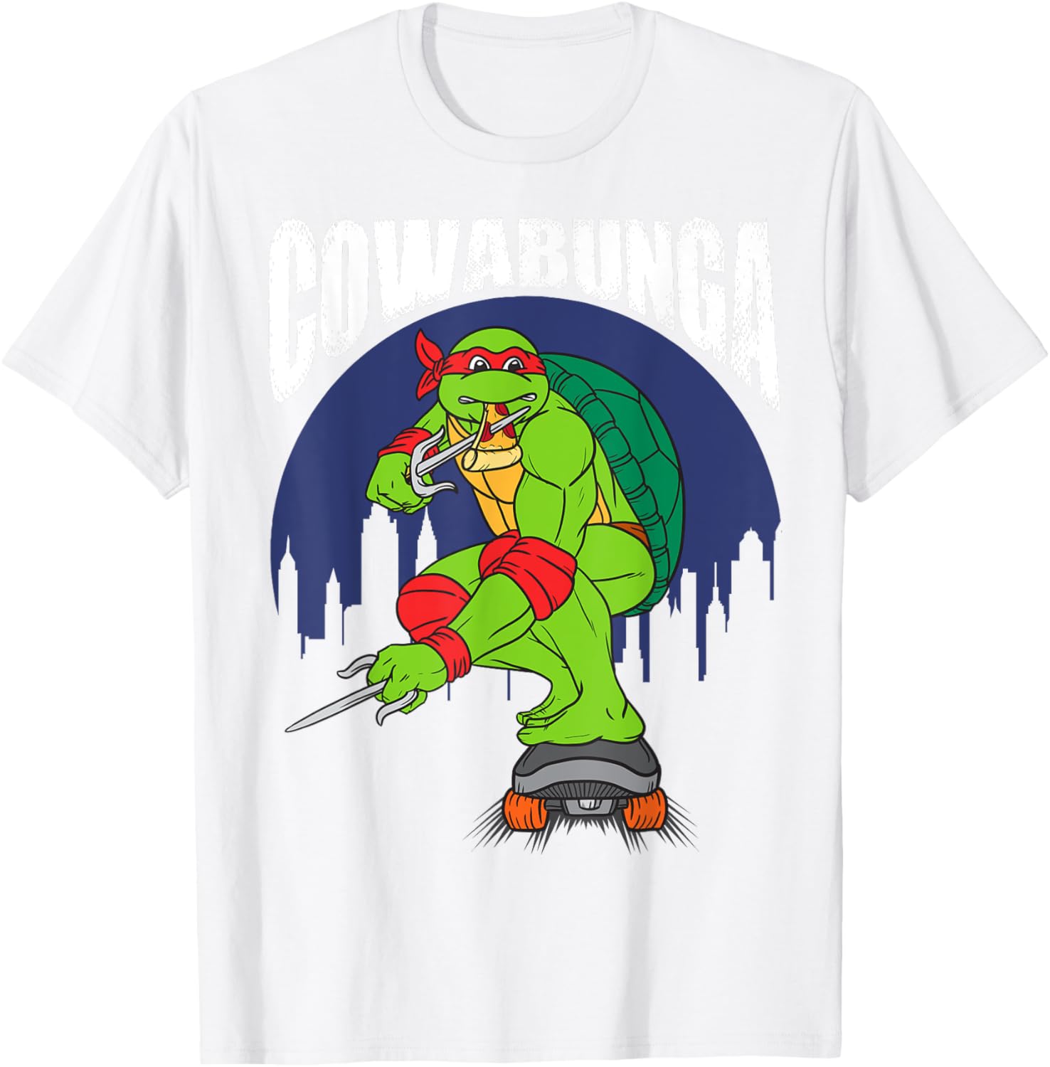 Mademark Teenage Mutant Ninja Turtles Cowabunga Raphael Pizza T-Shirt - 4