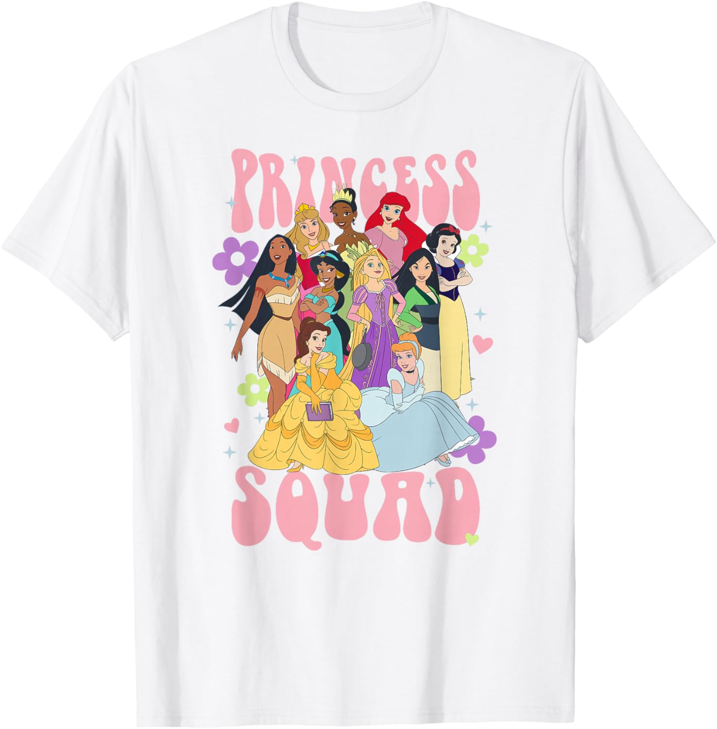 Disney Princess Epic Squad Girl Power Floral T-Shirt for Girls - 3