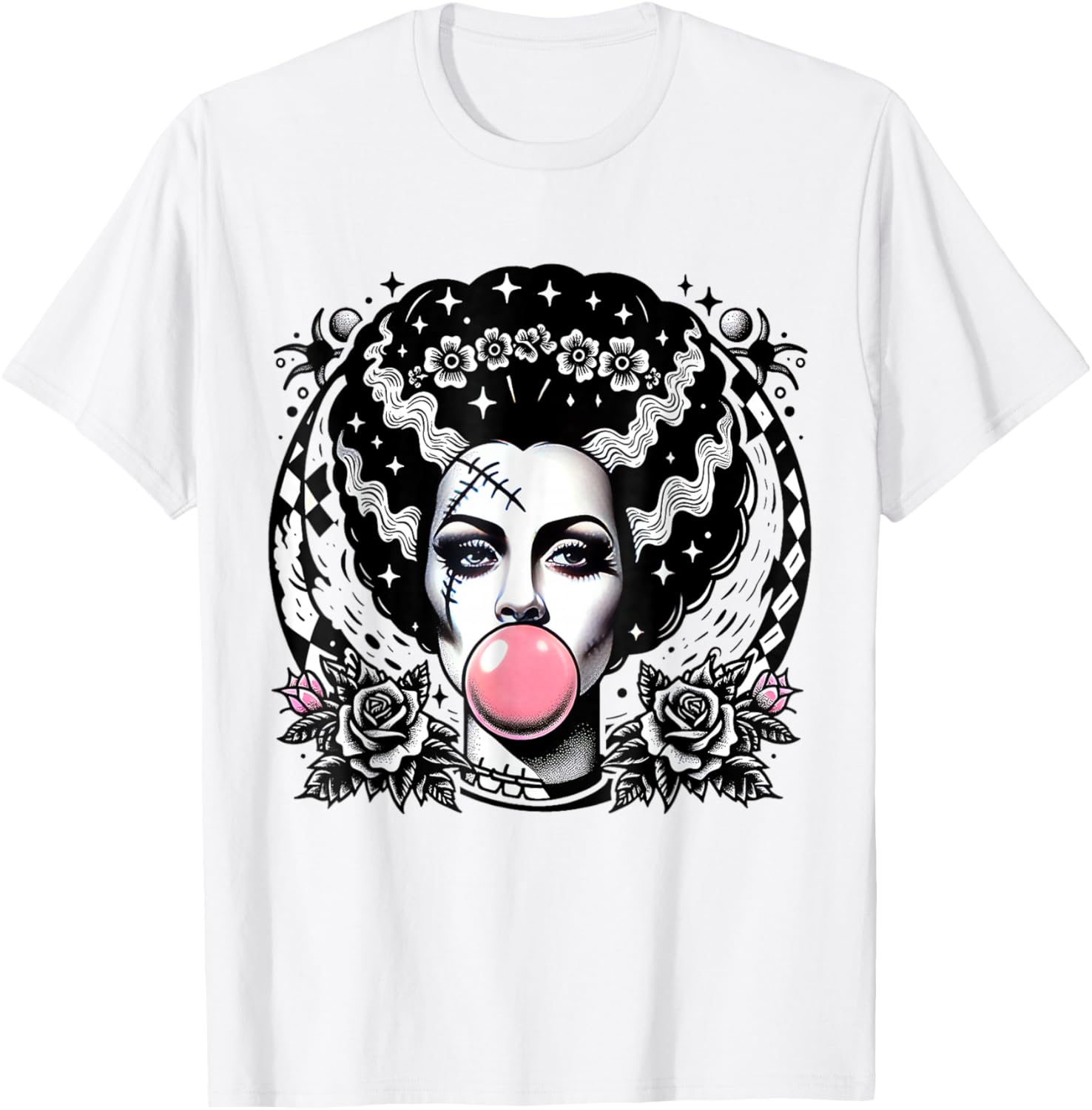 Bride of Frankenstein Bubblegum Monster Halloween Tee for Fun Costumes - 5