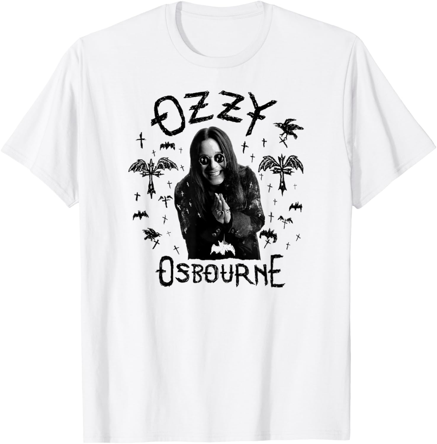 Ozzy Osbourne Flying Cross T-Shirt for Fans of Rock Music and Style - 1