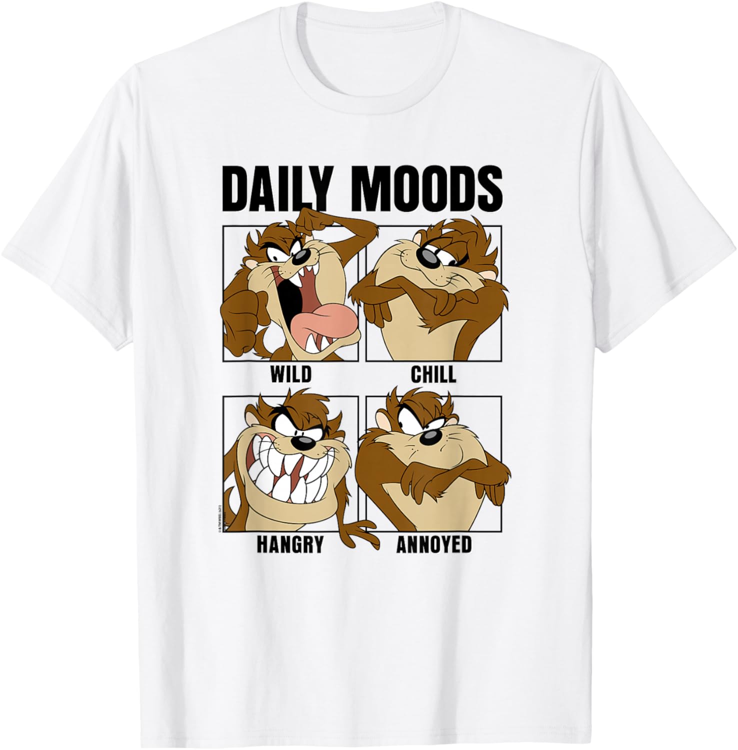 Looney Tunes Tazmanian Devil Daily Moods Panel T-Shirt for Fun Lovers - 5