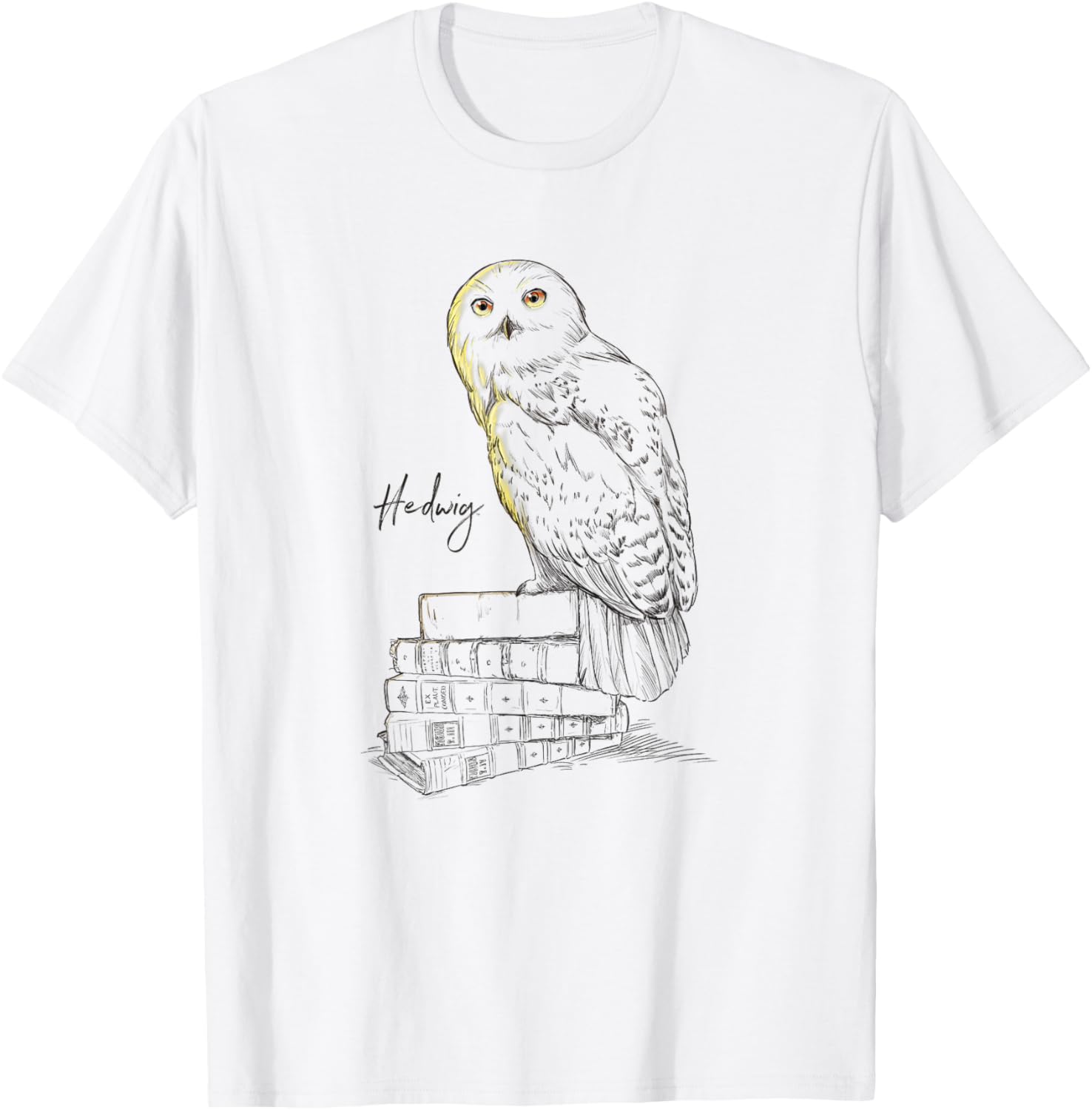 Harry Potter Hedwig Owl Sketch Chest Portrait T-Shirt for Fans - 1