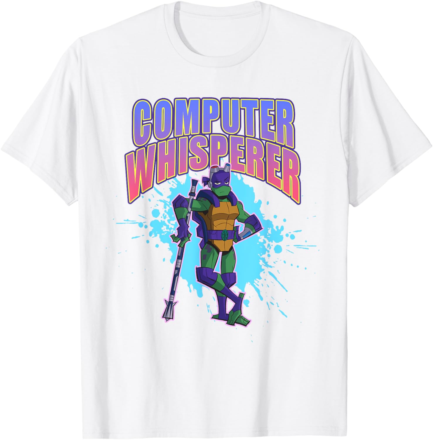 Mademark Teenage Mutant Ninja Turtles Donatello Loves to Code T-Shirt - 1