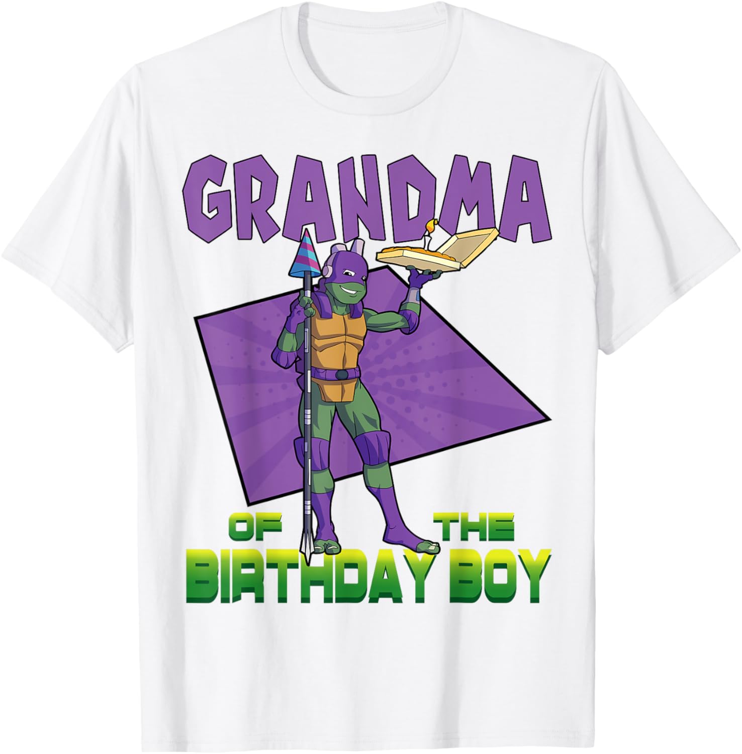Mademark Teenage Mutant Ninja Turtles Donnie Birthday Pizza T-Shirt - 6