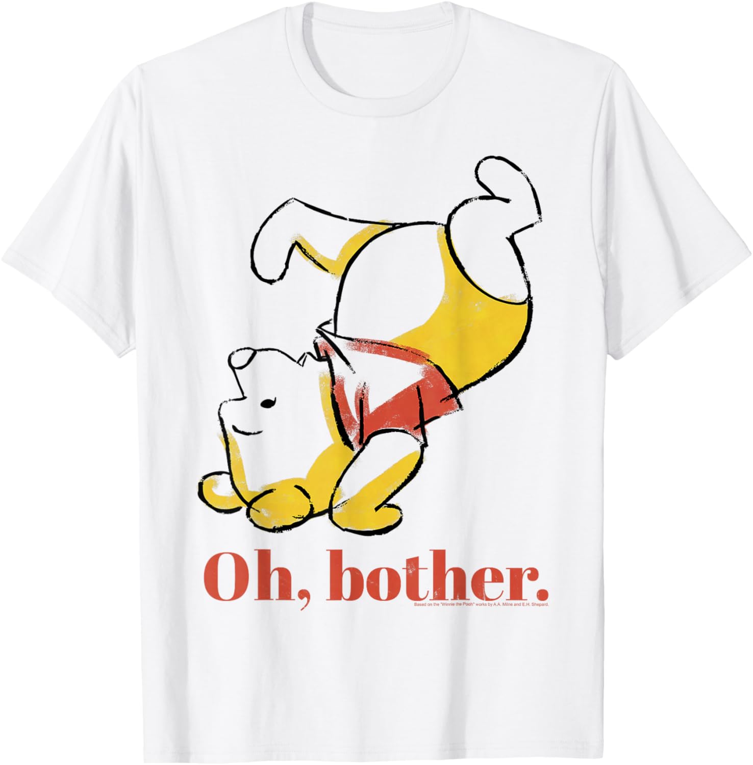 Cute Disney Winnie The Pooh Oh Bother Sketch T-Shirt for Kids and Adults - 5