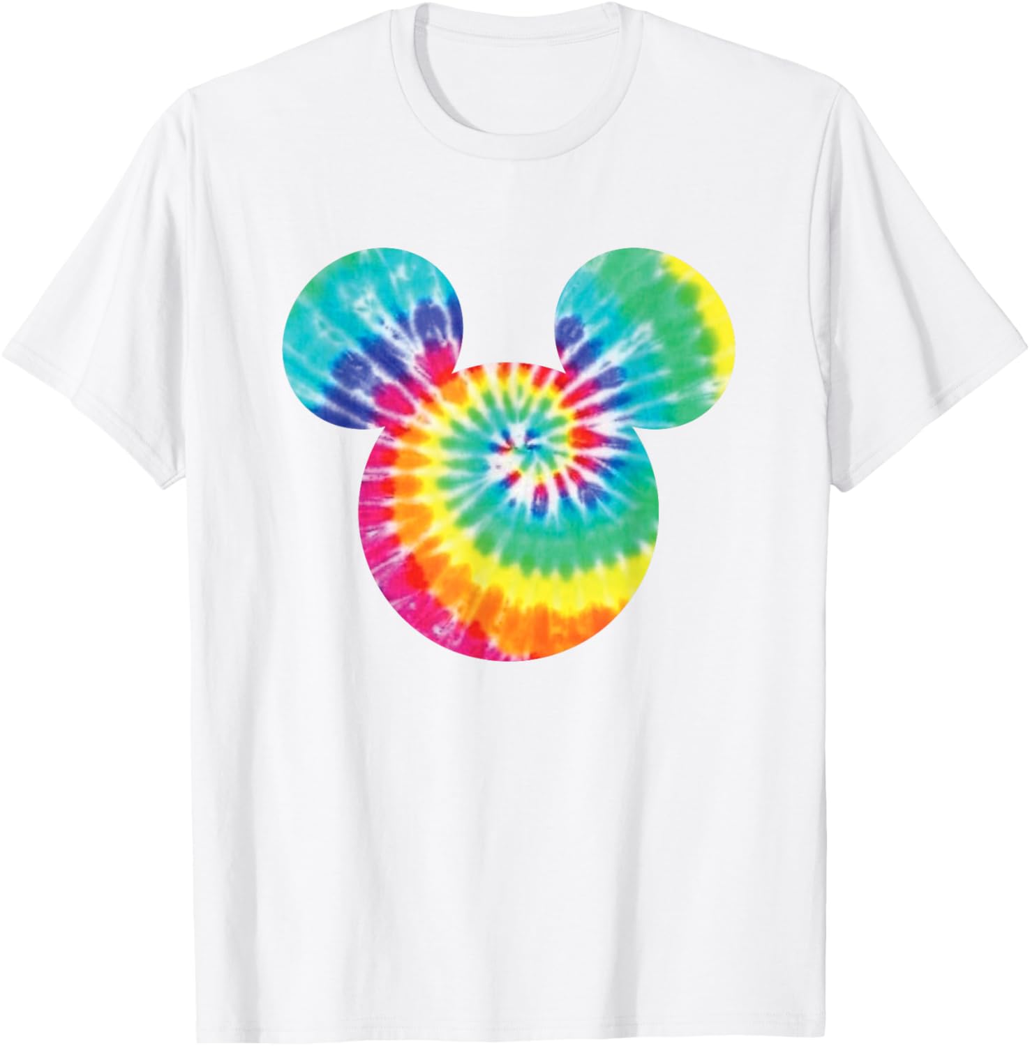 Disney Mickey Mouse Rainbow Tie-Dye Short Sleeve T-Shirt for Fun Style - 4