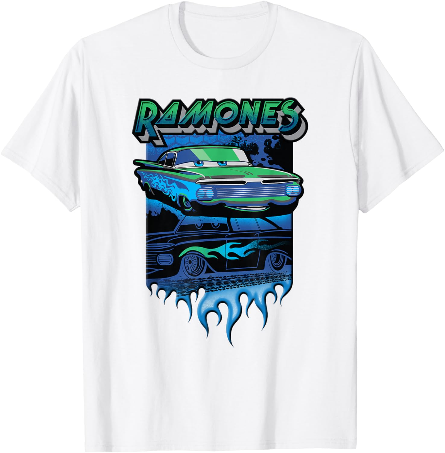 Disney Pixar Cars Ramones Big Flames T-Shirt for Kids and Fans - 8