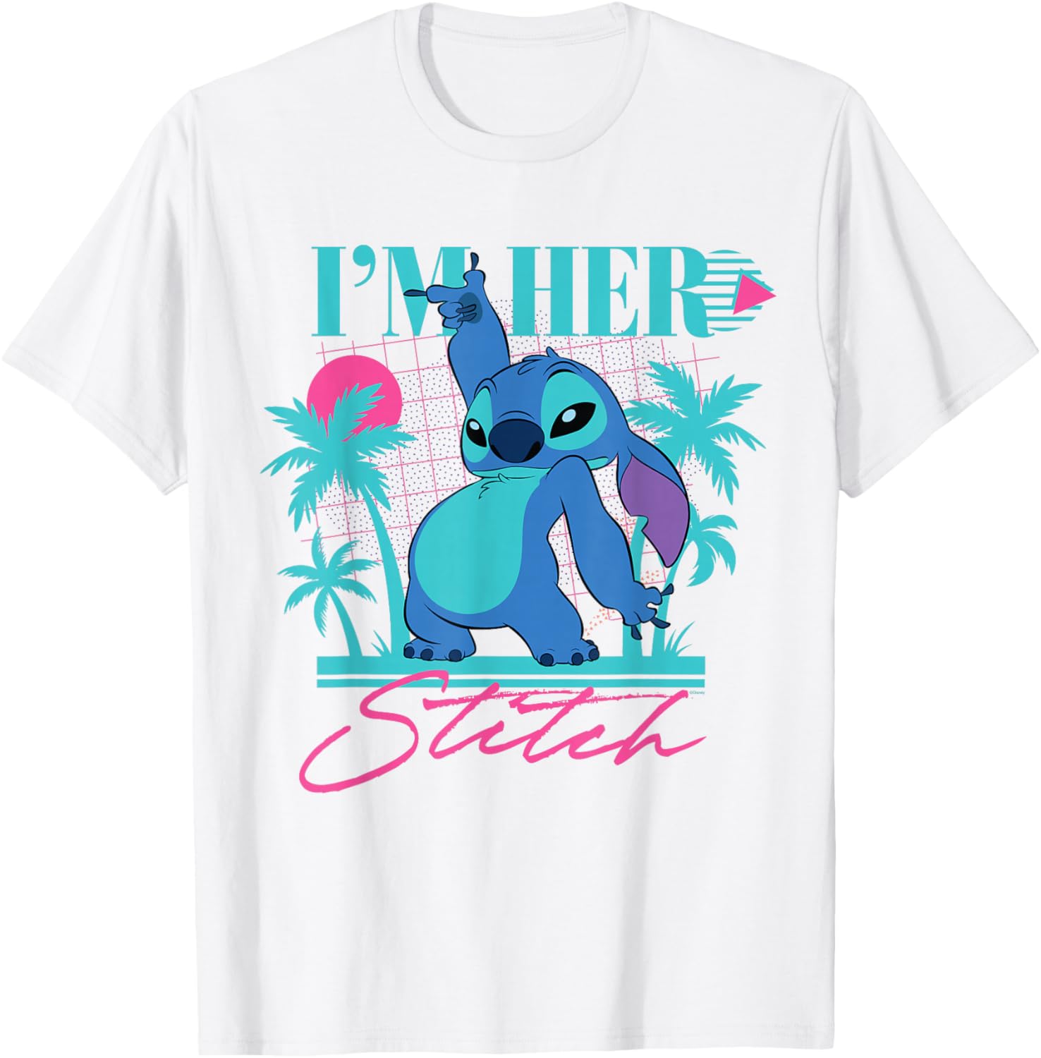 Disney Stitch Retro 90s Couples Matching I'm Her Stitch T-Shirt for Fun Love - 2