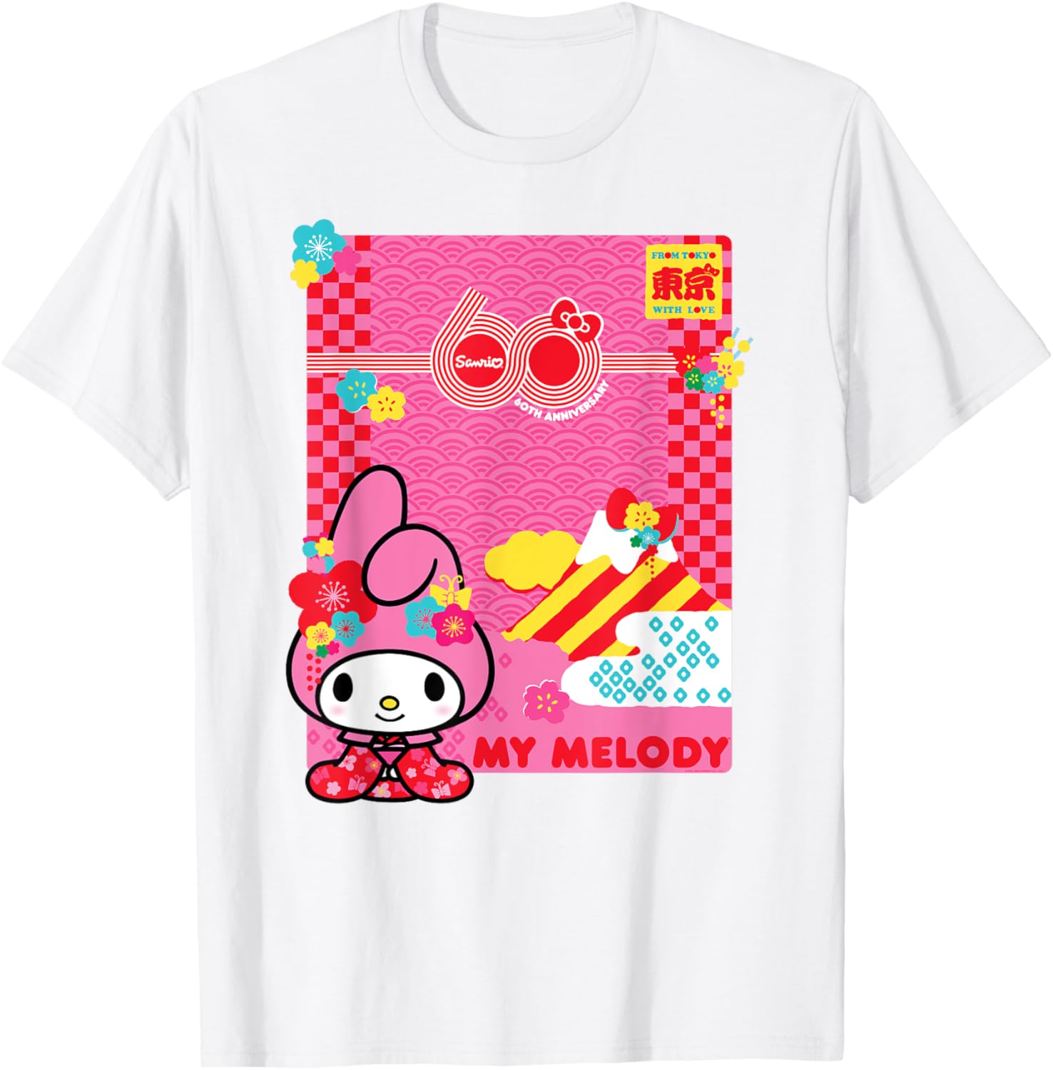 My Melody Sanrio 60th Anniversary T-Shirt for Fans and Collectors - 14