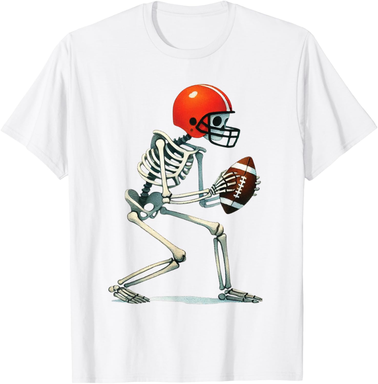 Funny Skeleton Football Halloween Costume Tee for Boys and Men - 11