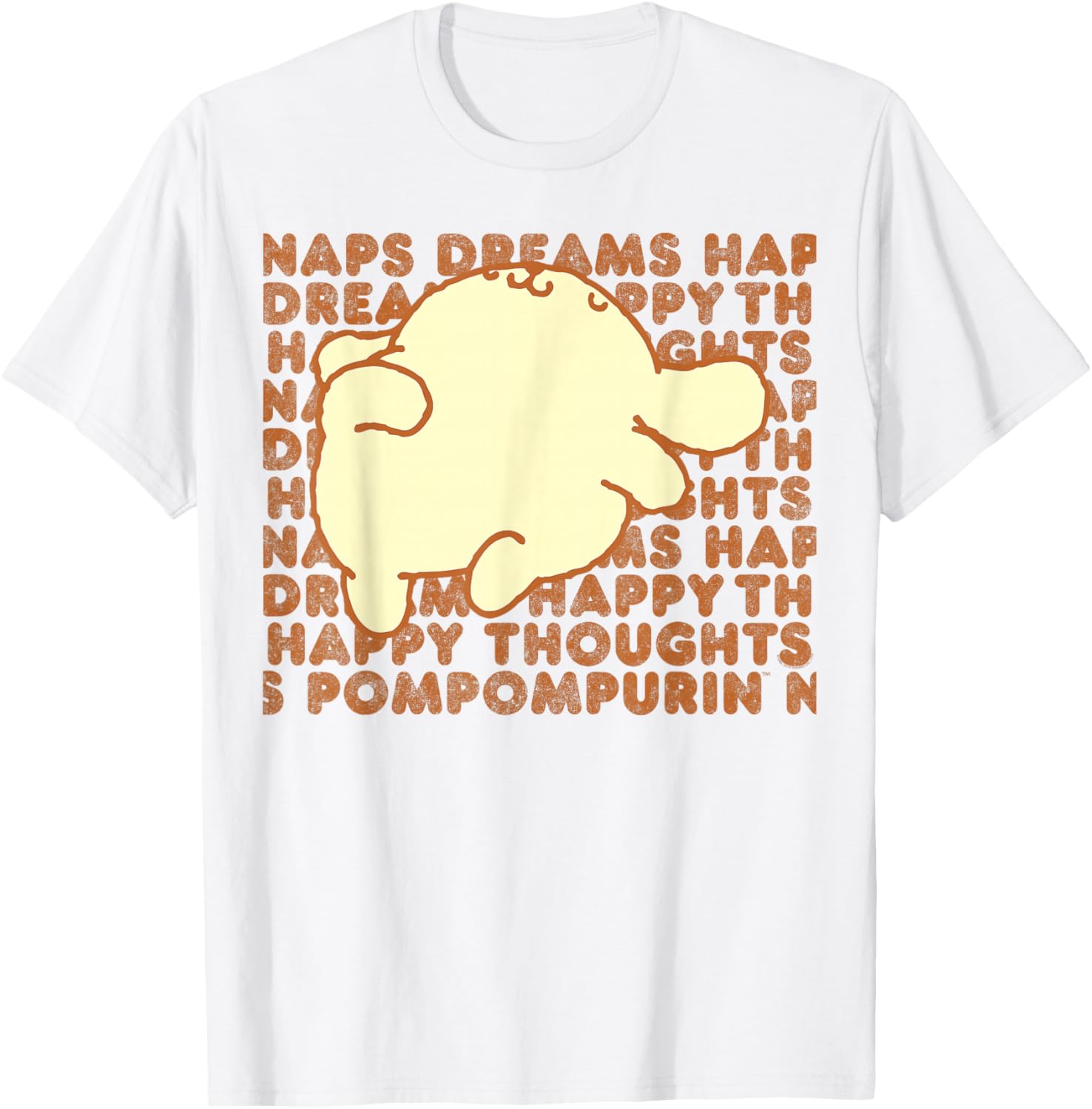 Pompompurin Happy Thoughts Nap Time T-Shirt for Cozy Relaxation - 5