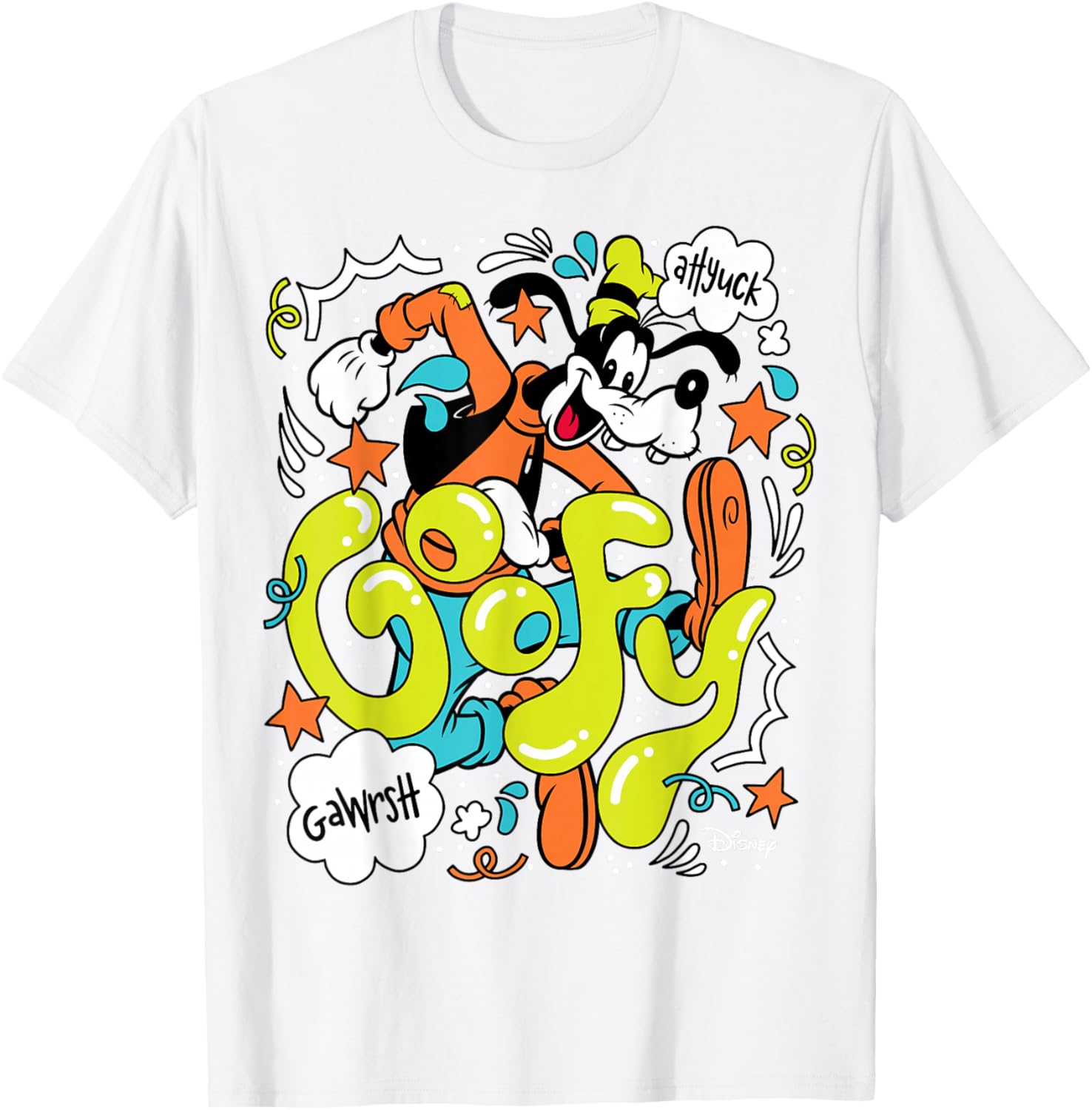 Disney Goofy Doodles T-Shirt Fun and Colorful Graphic Tee for Fans - 8