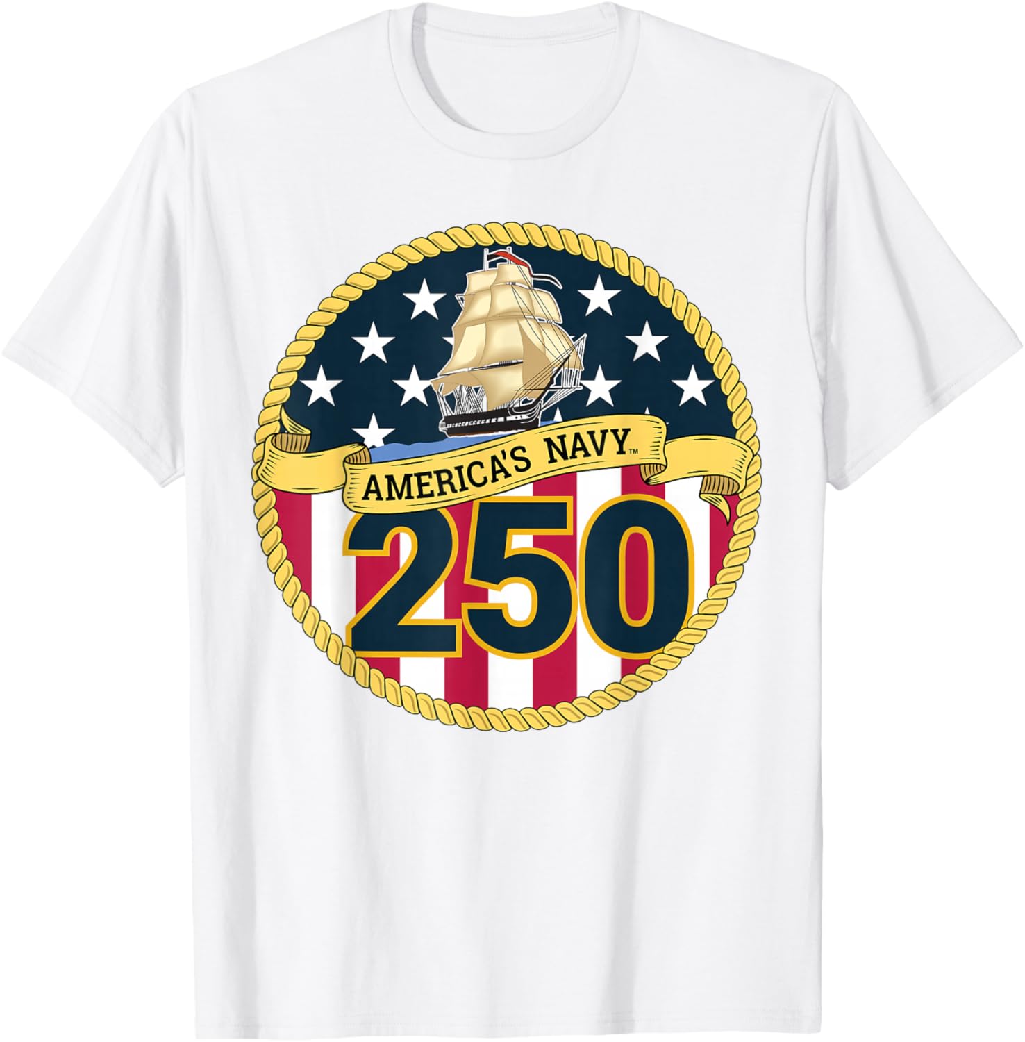Official US Navy 250th Anniversary T-Shirt for Veterans and Fans - 2
