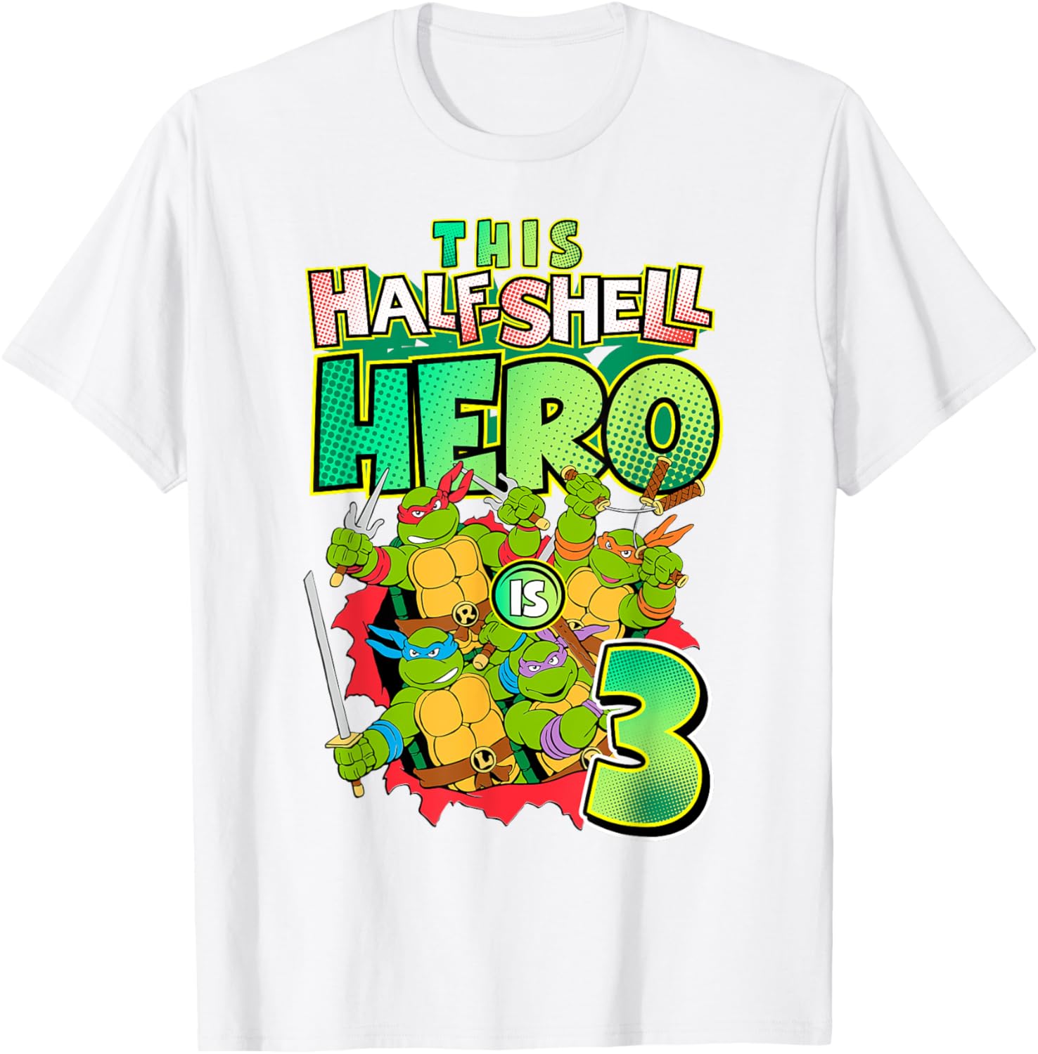 Mademark Teenage Mutant Ninja Turtles This Half Shell Hero T-Shirt - 8