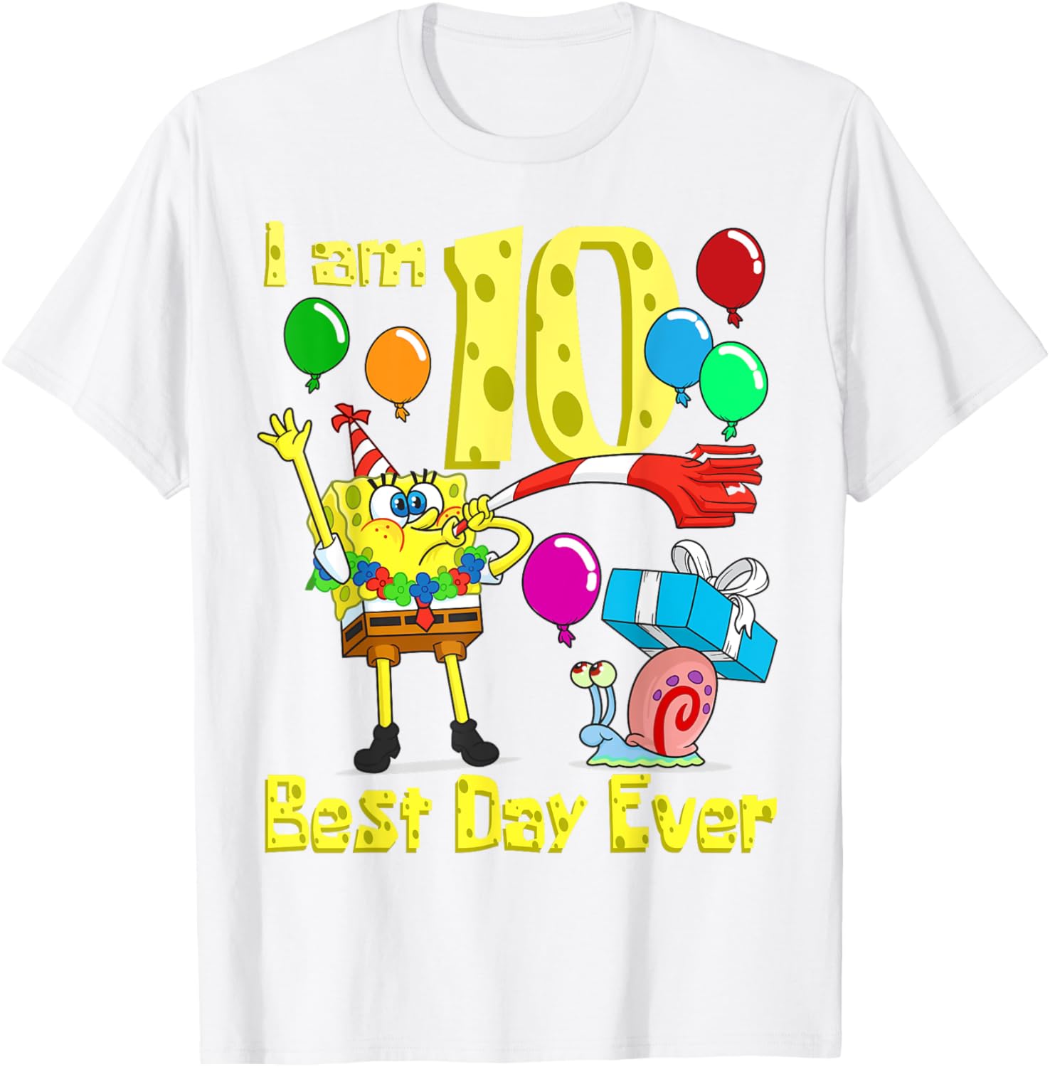 SpongeBob 10th Birthday Party T-Shirt by Mademark for Fun Celebrations - 2