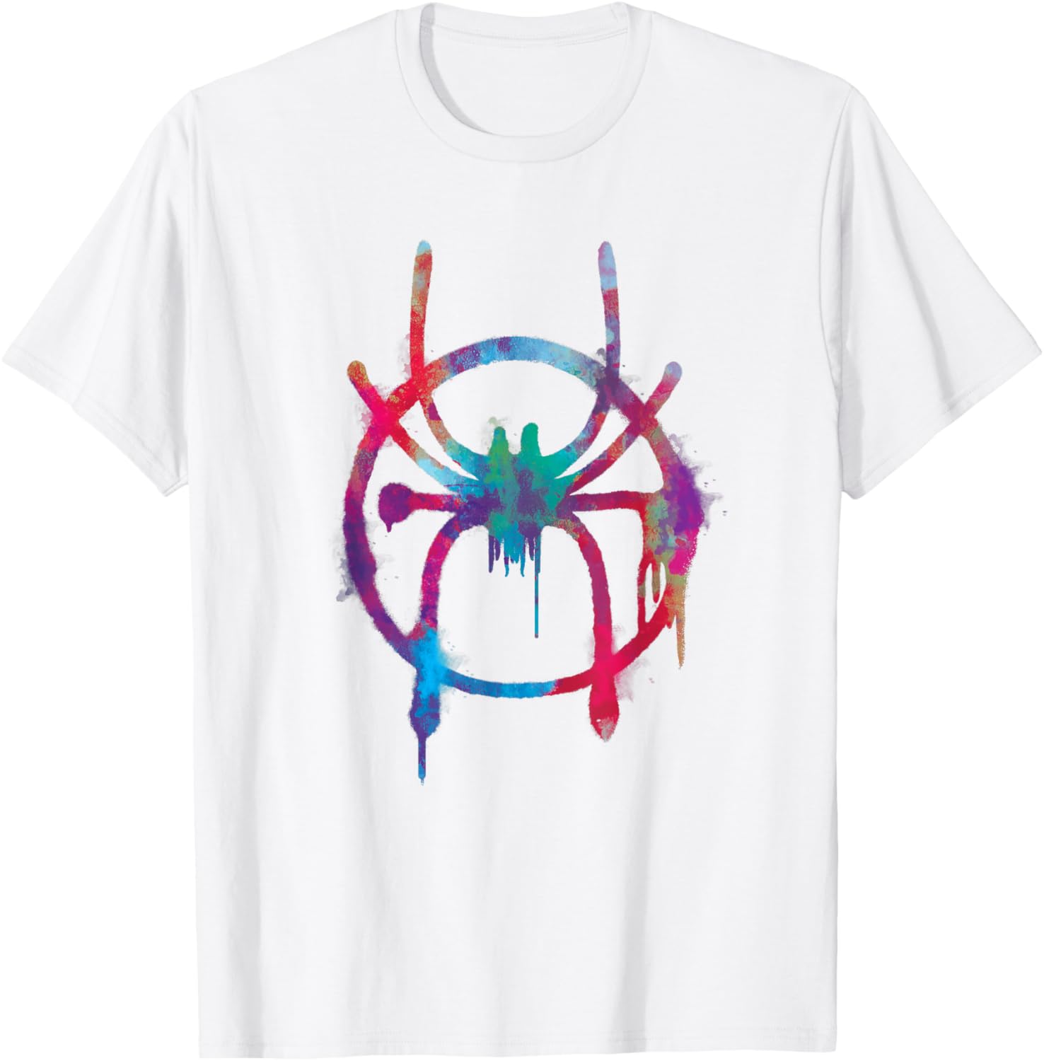 Marvel Spider-Man Into the Spider-Verse Rainbow Icon T-Shirt for Fans - 4