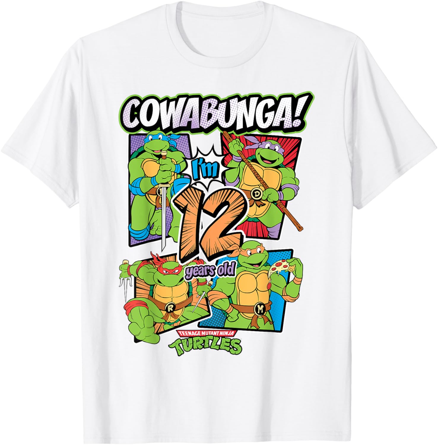 Mademark Teenage Mutant Ninja Turtles Cowabunga I'm 12 Years Old T-Shirt - 18