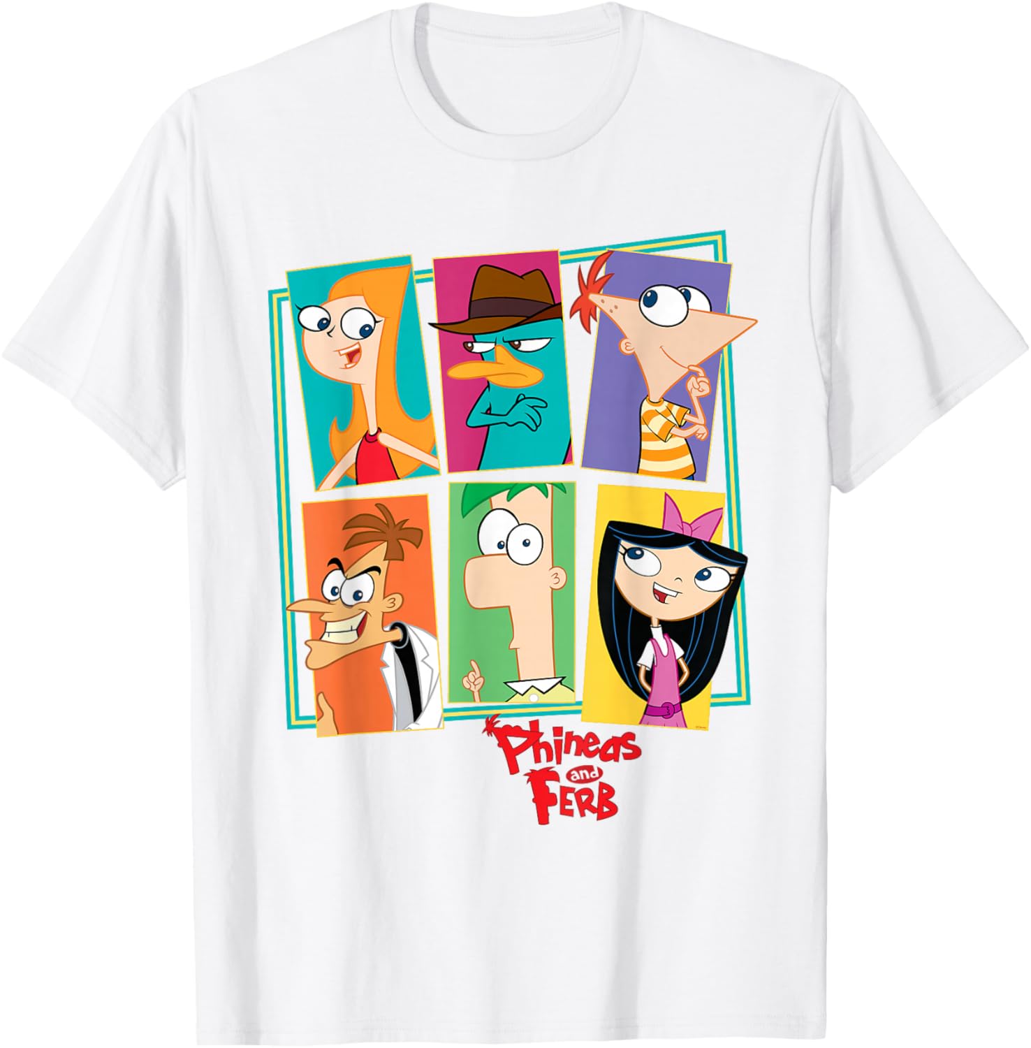 Phineas and Ferb Character Collage T-Shirt for Fun Disney Fans - 22