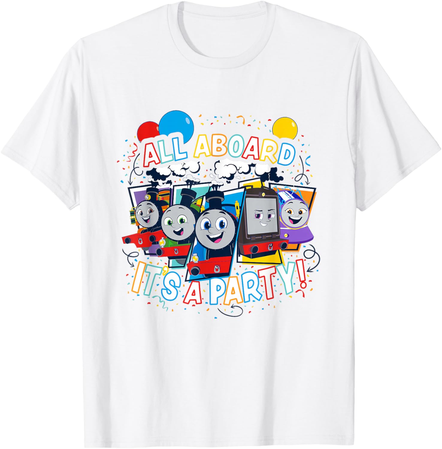 Thomas & Friends All Aboard It's a Party T-Shirt for Kids Fun Fashion - 10